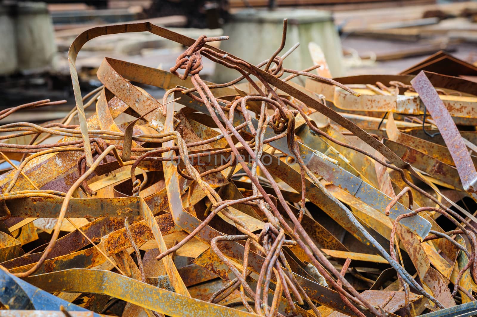 heap of rusty metal-scrap by starush