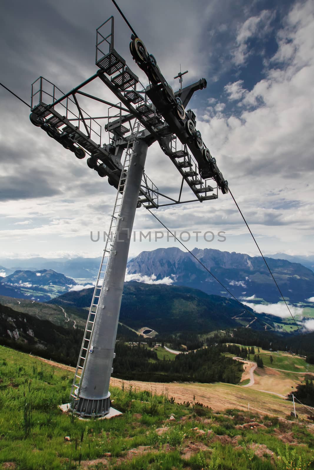 Chair Lift In Austria Grimming Salzkammergut Ausseerland