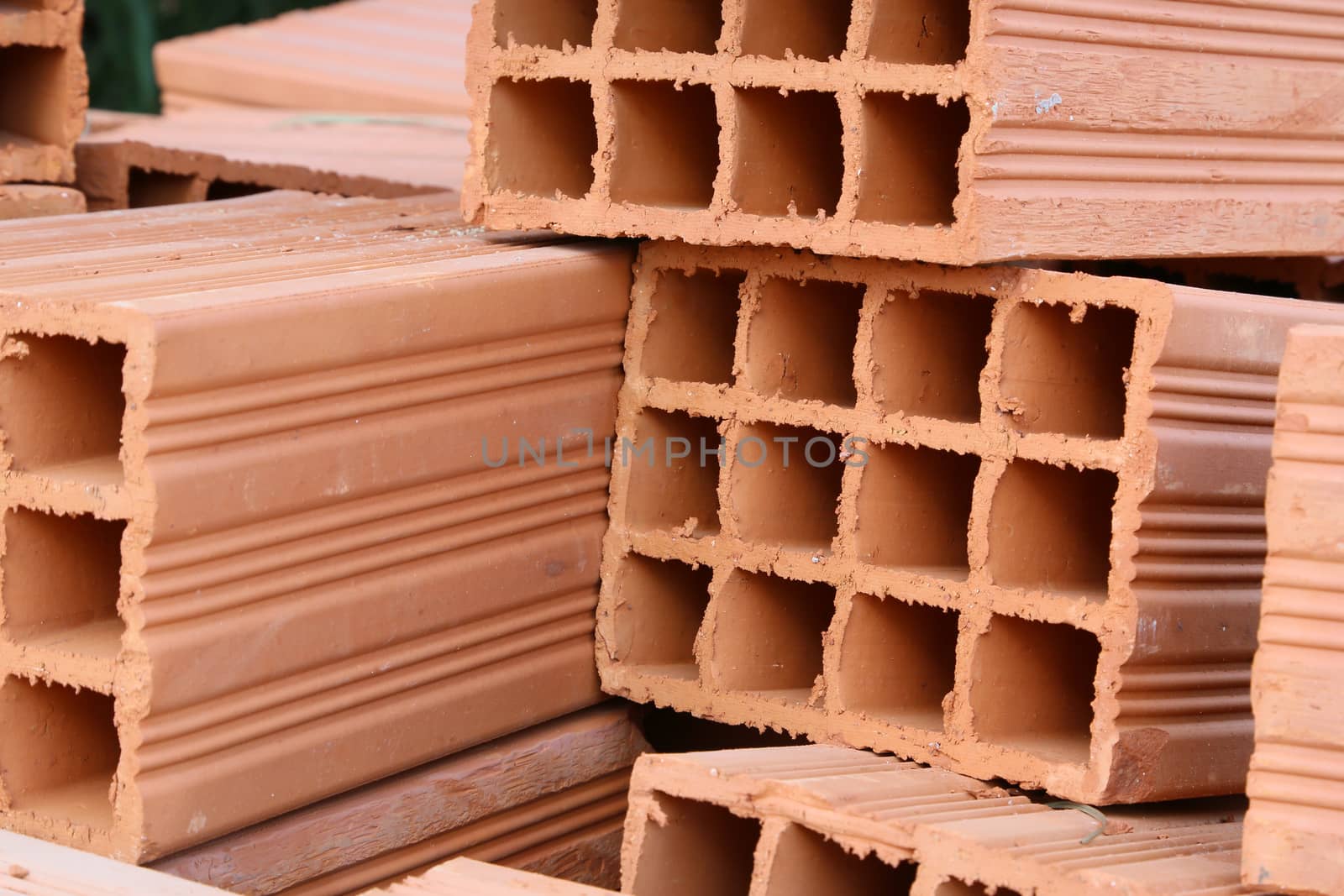 A certain number of red hollow clay bricks