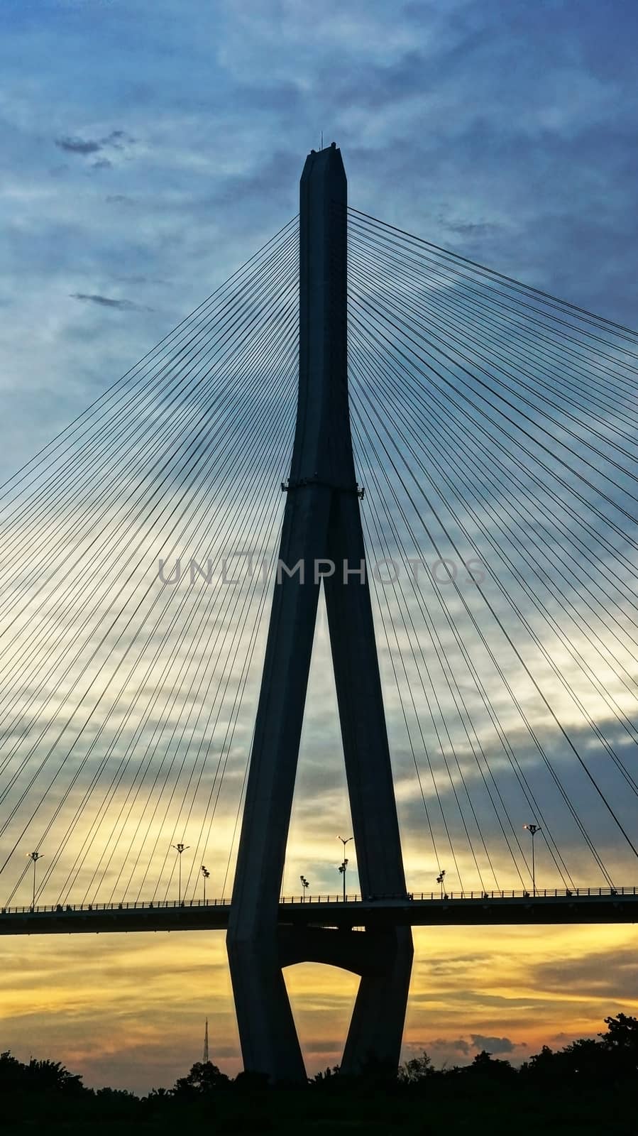 Can Tho Bridge at sunset
