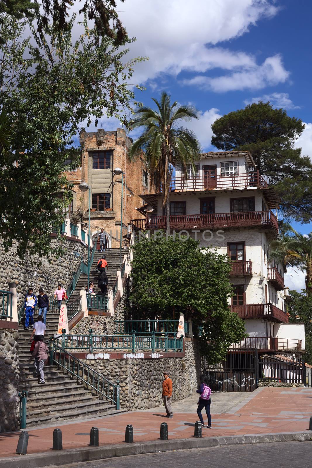 People on Stairs in Cuenca, Ecuador by ildi