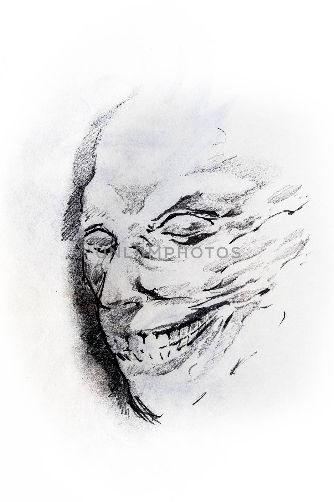 Devil head, sketch of tattoo by FernandoCortes