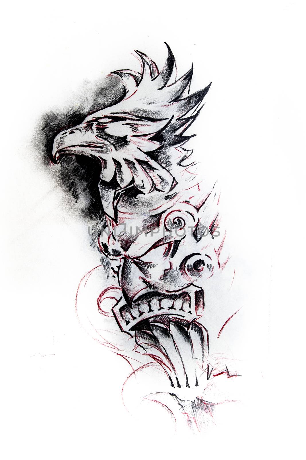 Totem, sketch of tattoo by FernandoCortes