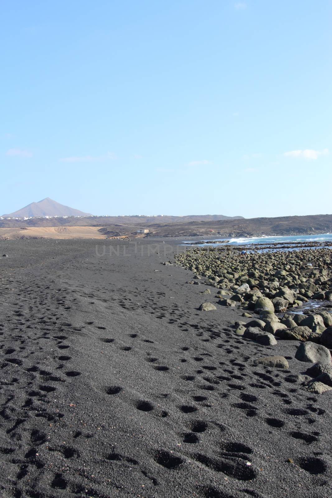 Lanzarote black beach by mitzy