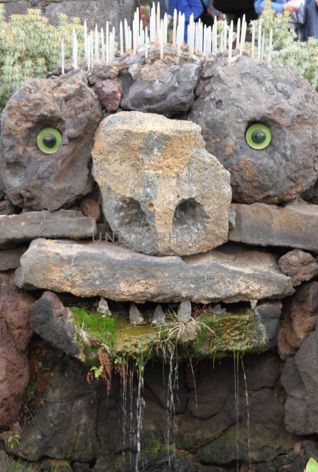 Water fountain  at El Jardin del Cactus, Lanzarote