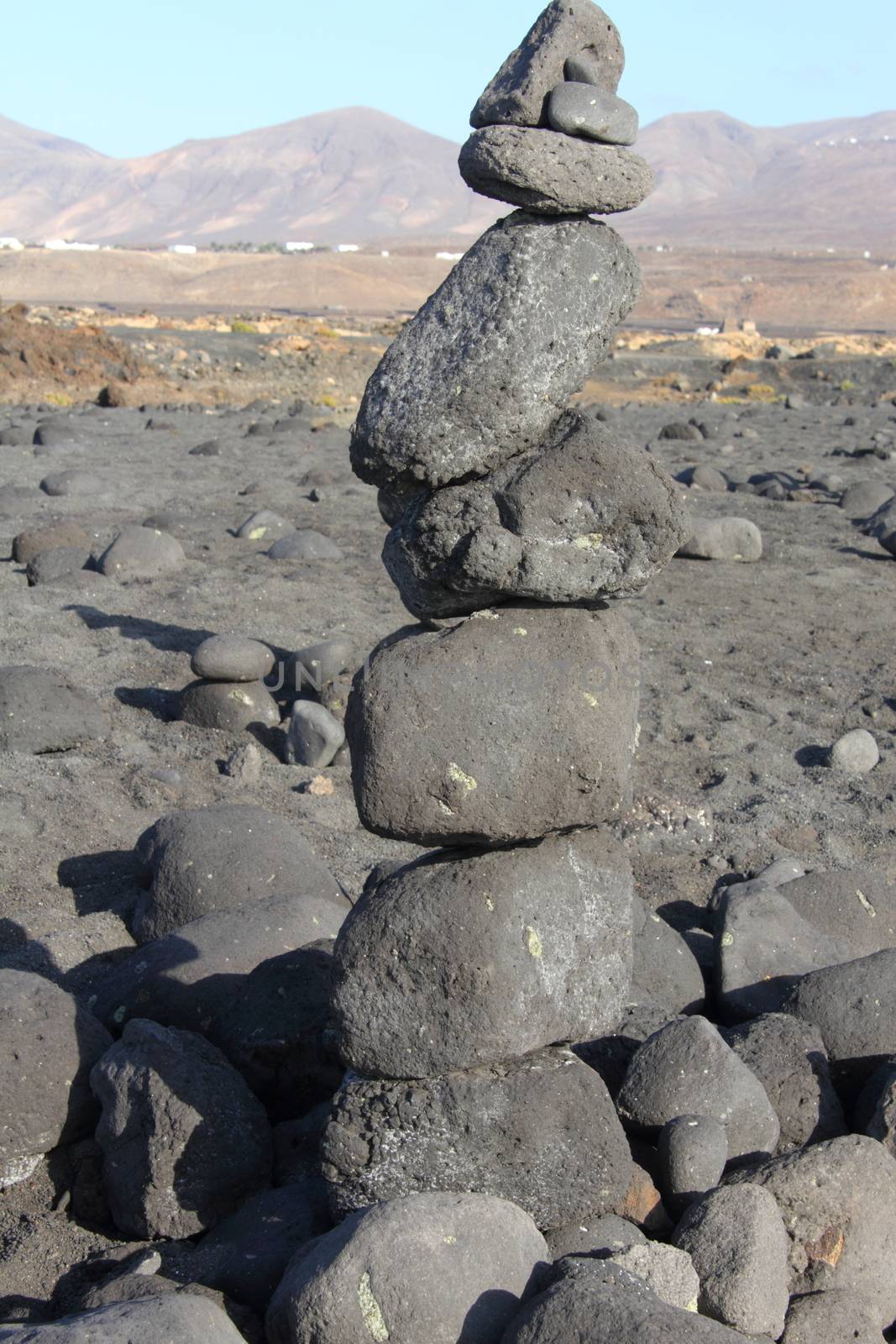 Lanzarote black beach by mitzy