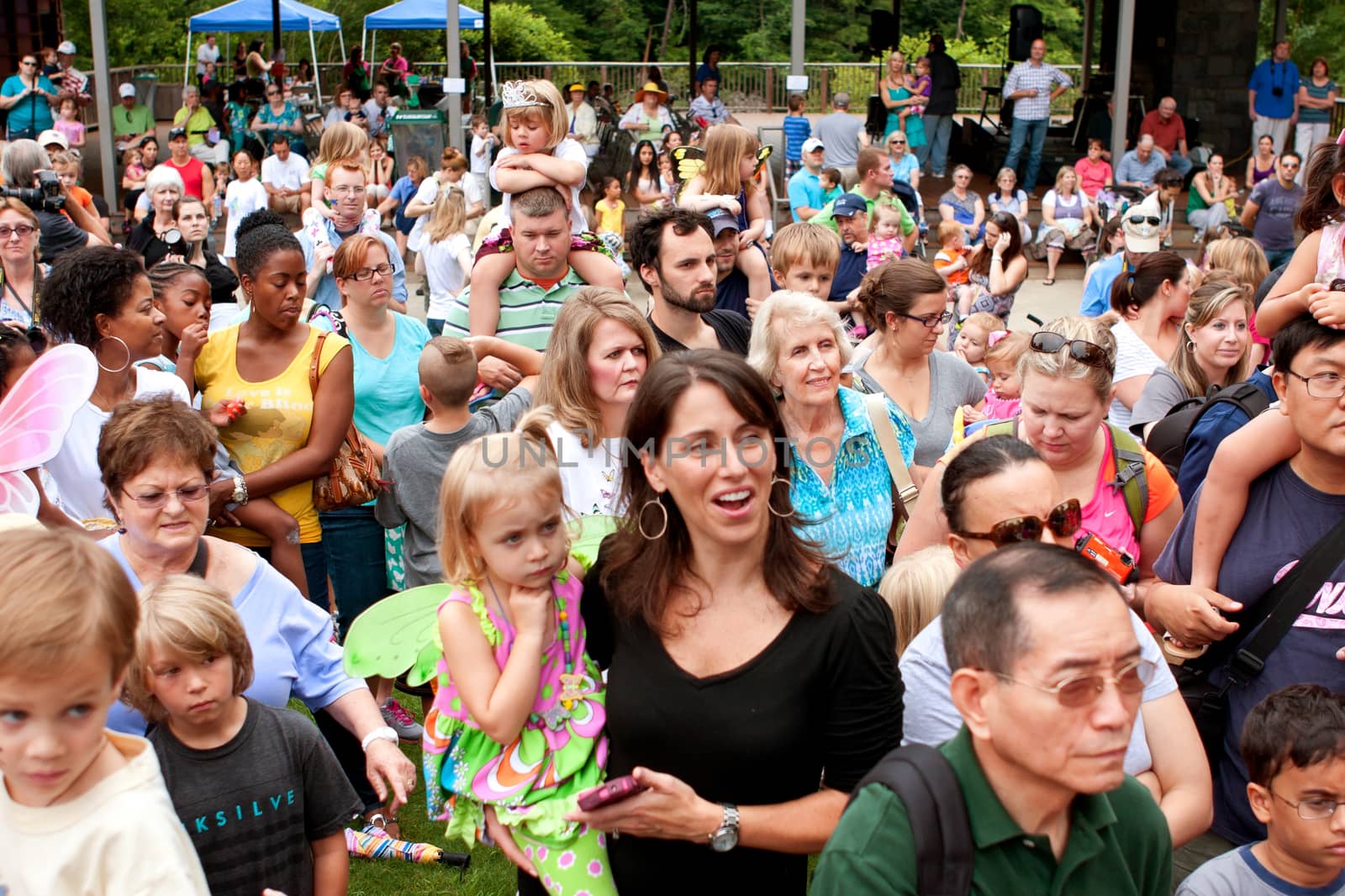 Crowd Gathers To View Release of Butterflies At Summer Festival by BluIz60