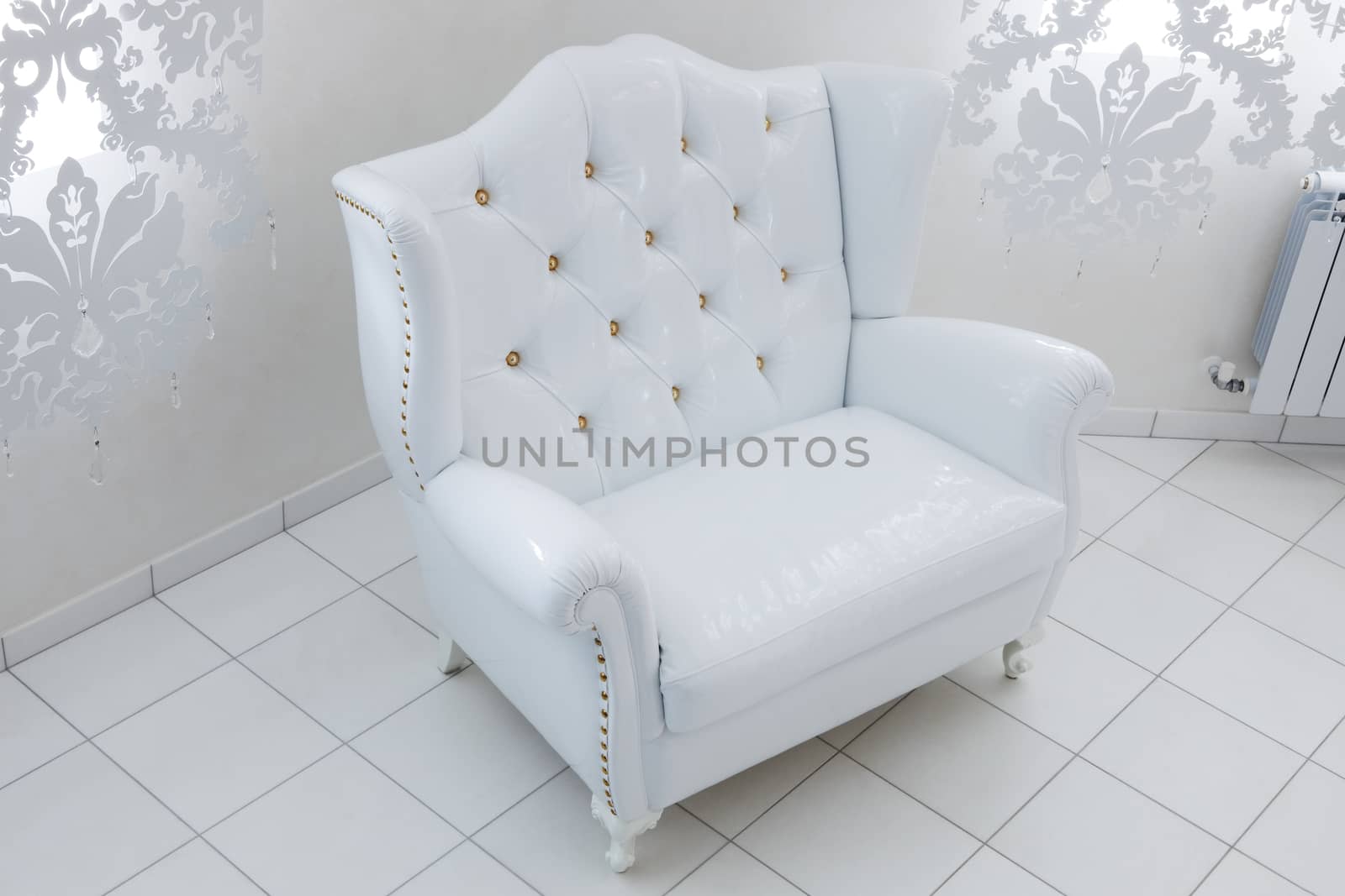 beautiful white armchair by terex