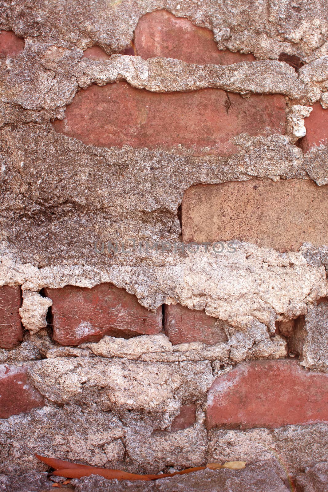Brick And Mortar Of Vintage Red Brick Wall by BluIz60