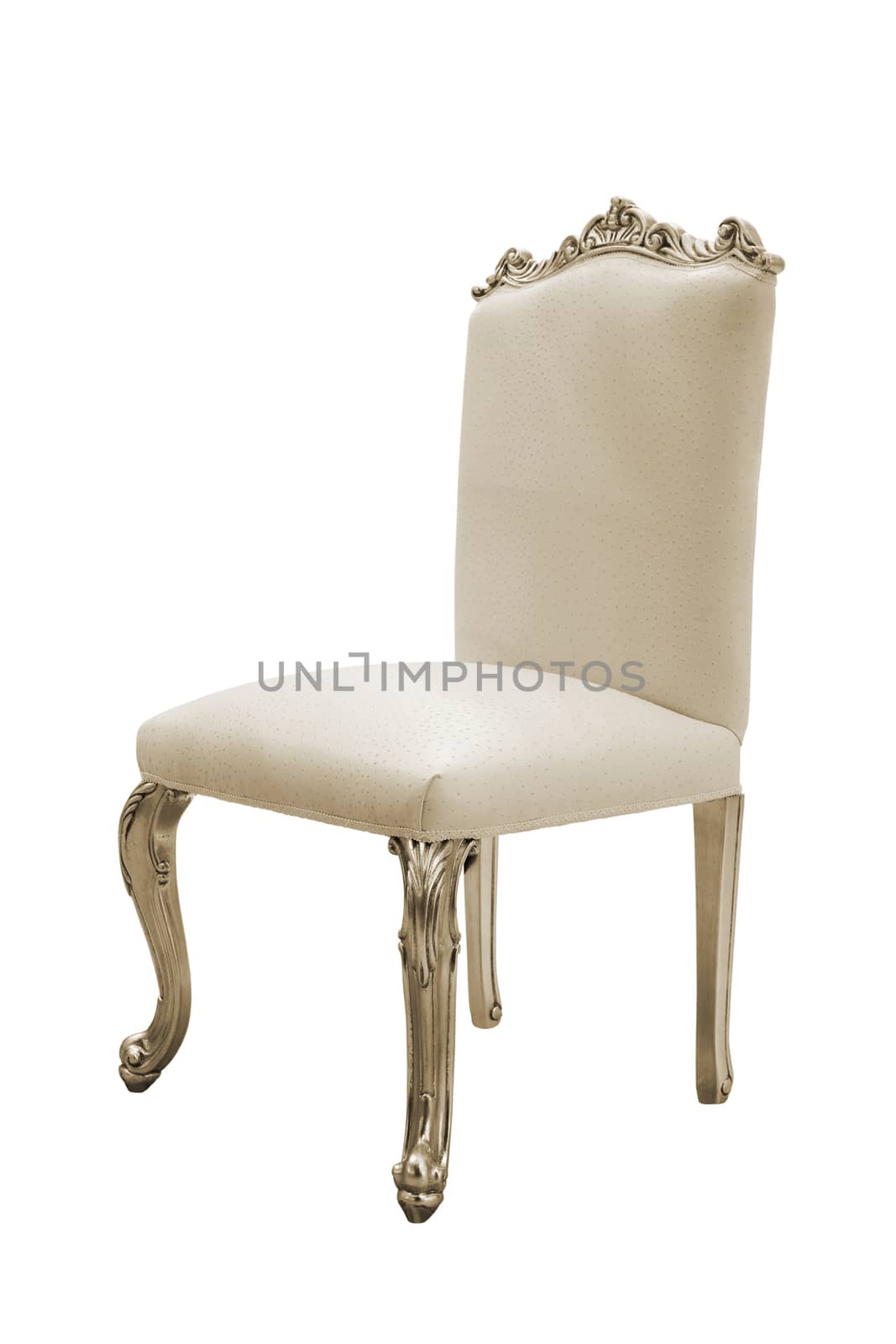 Beautiful and fashionable chair on a white background