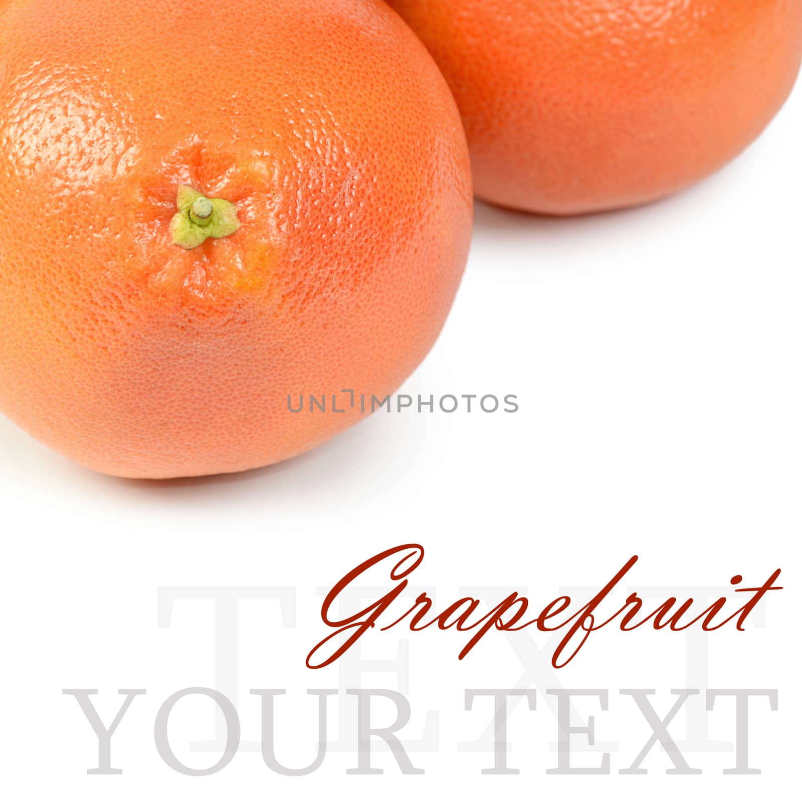 Bright grapefruit isolated on white background by SvetaVo