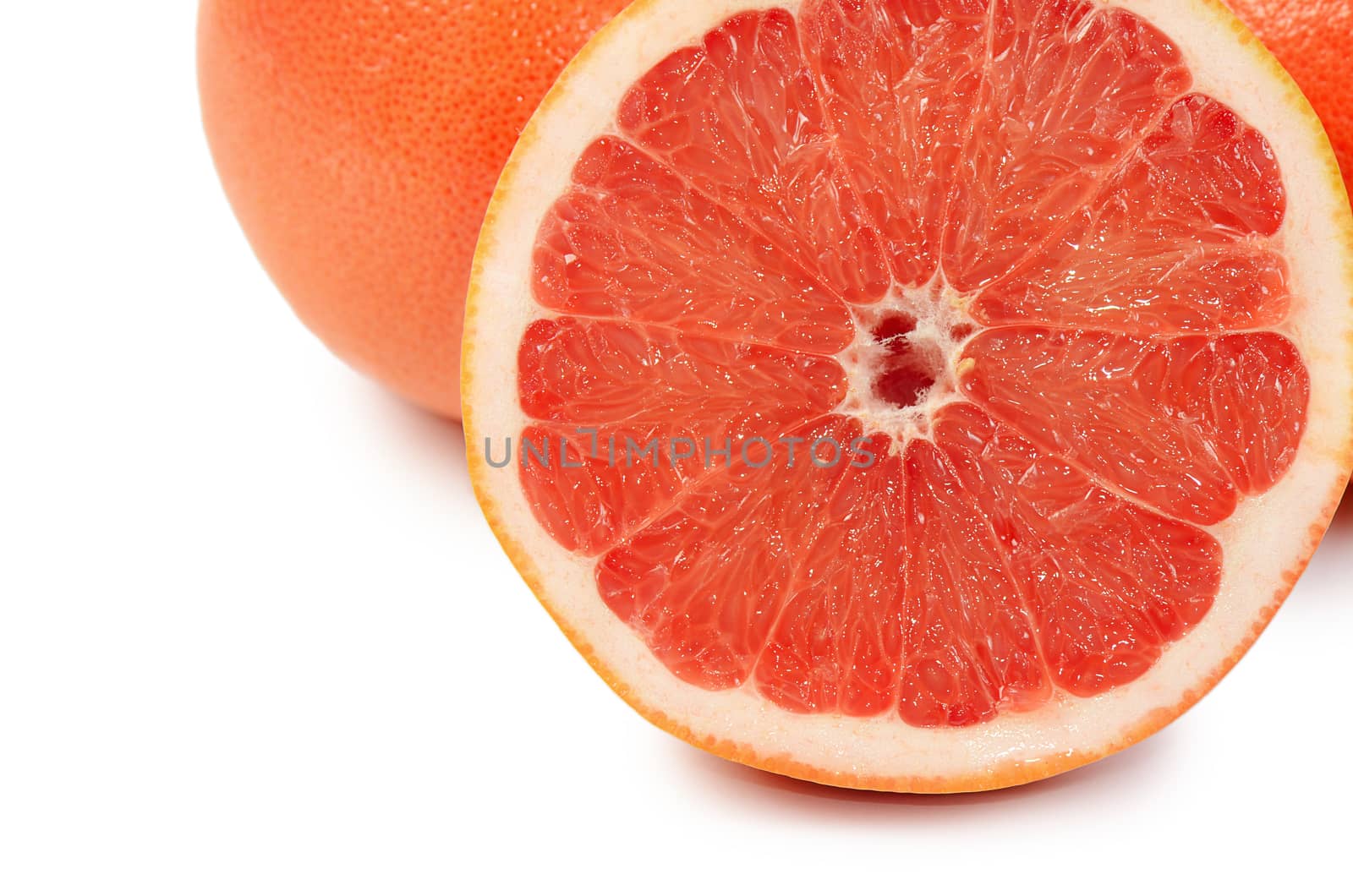Bright grapefruit isolated on white background by SvetaVo