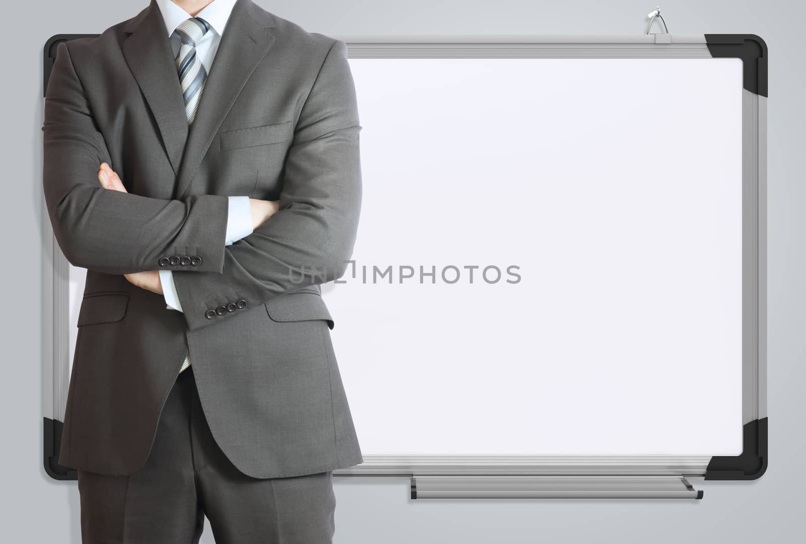 Man in suit and office board by cherezoff