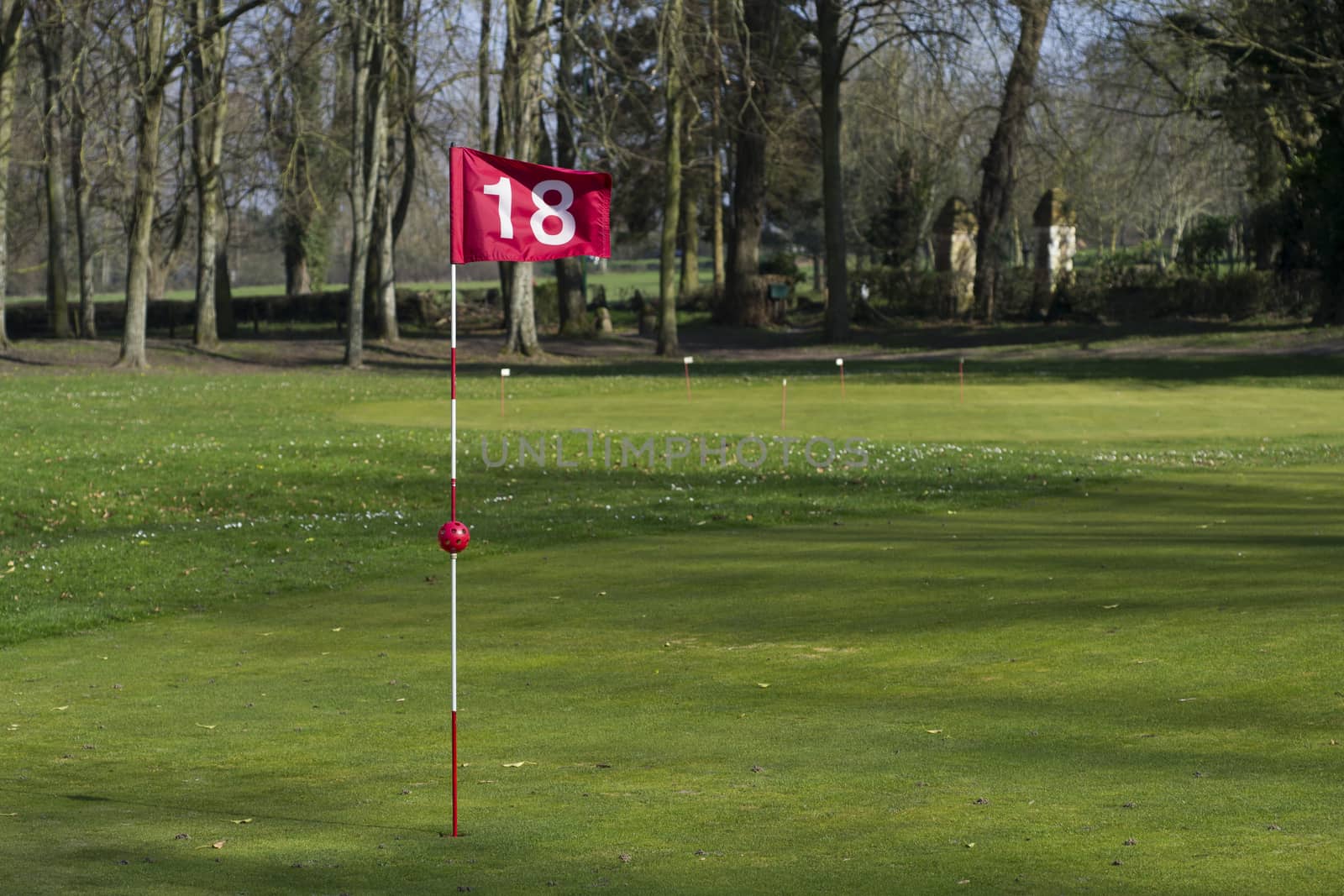 Golf course of Nampont-Saint-Martin in Somme department in France