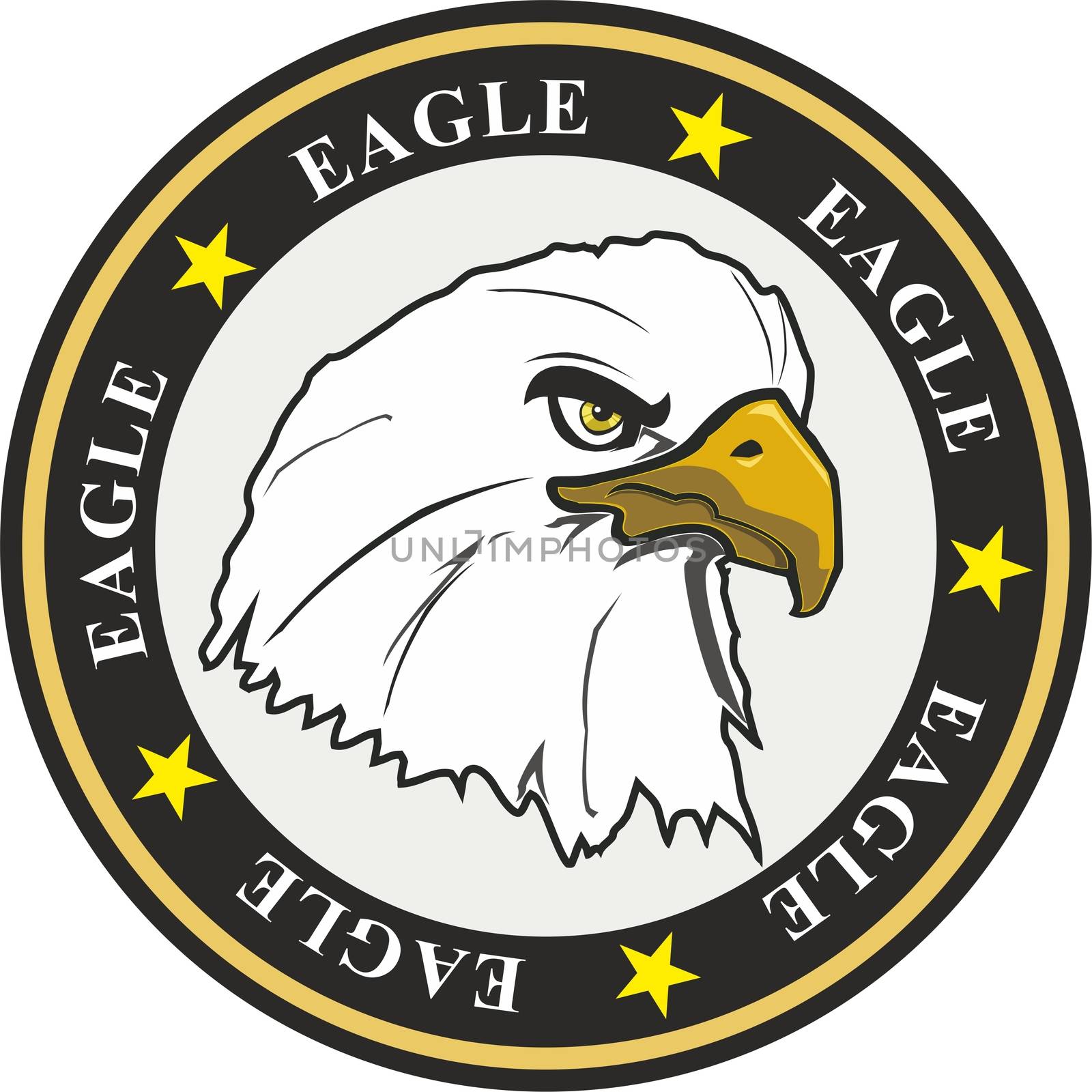 coat of arms eagle with stars and circles