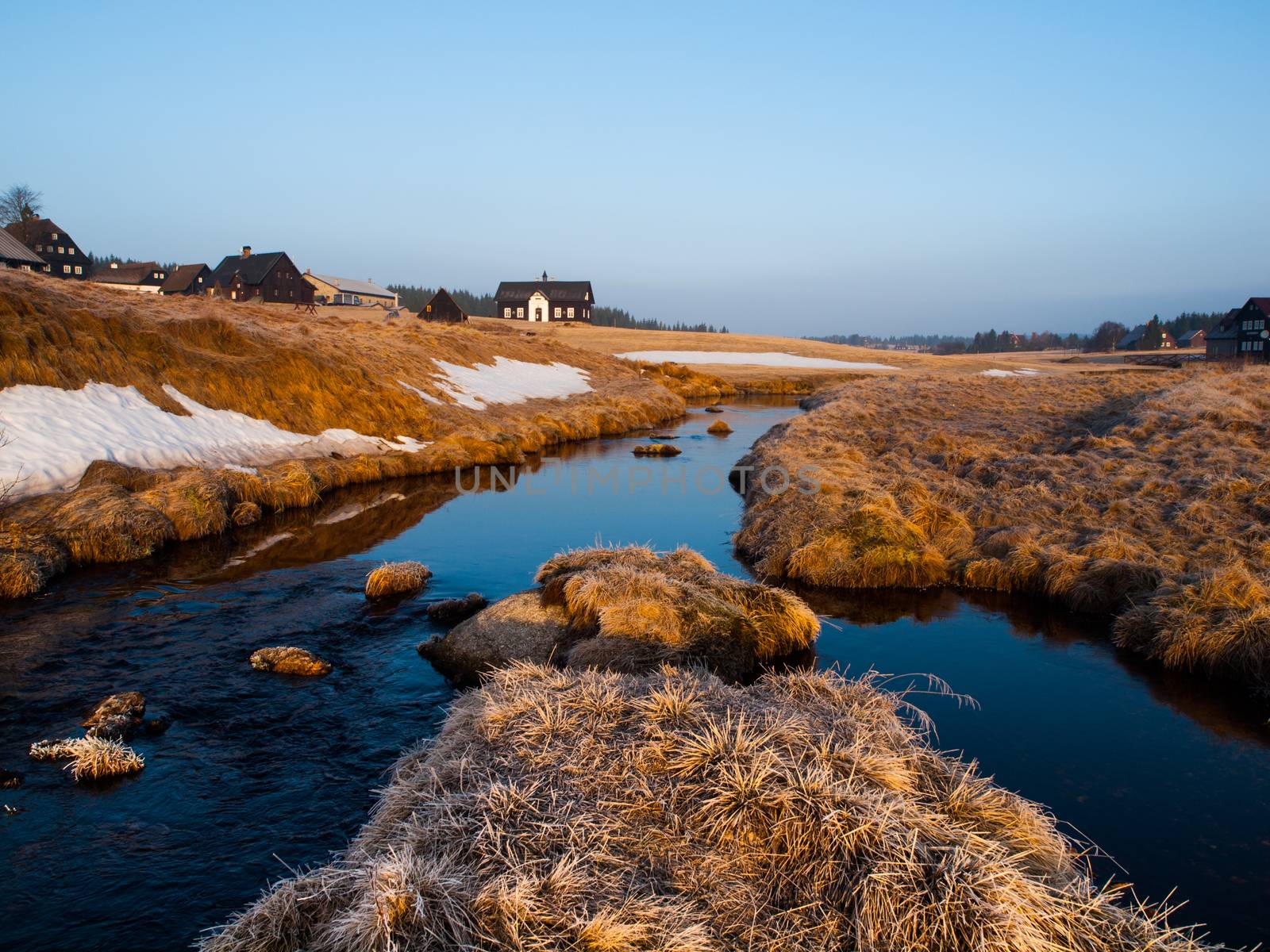 Spring morning at Jizerka creek by pyty