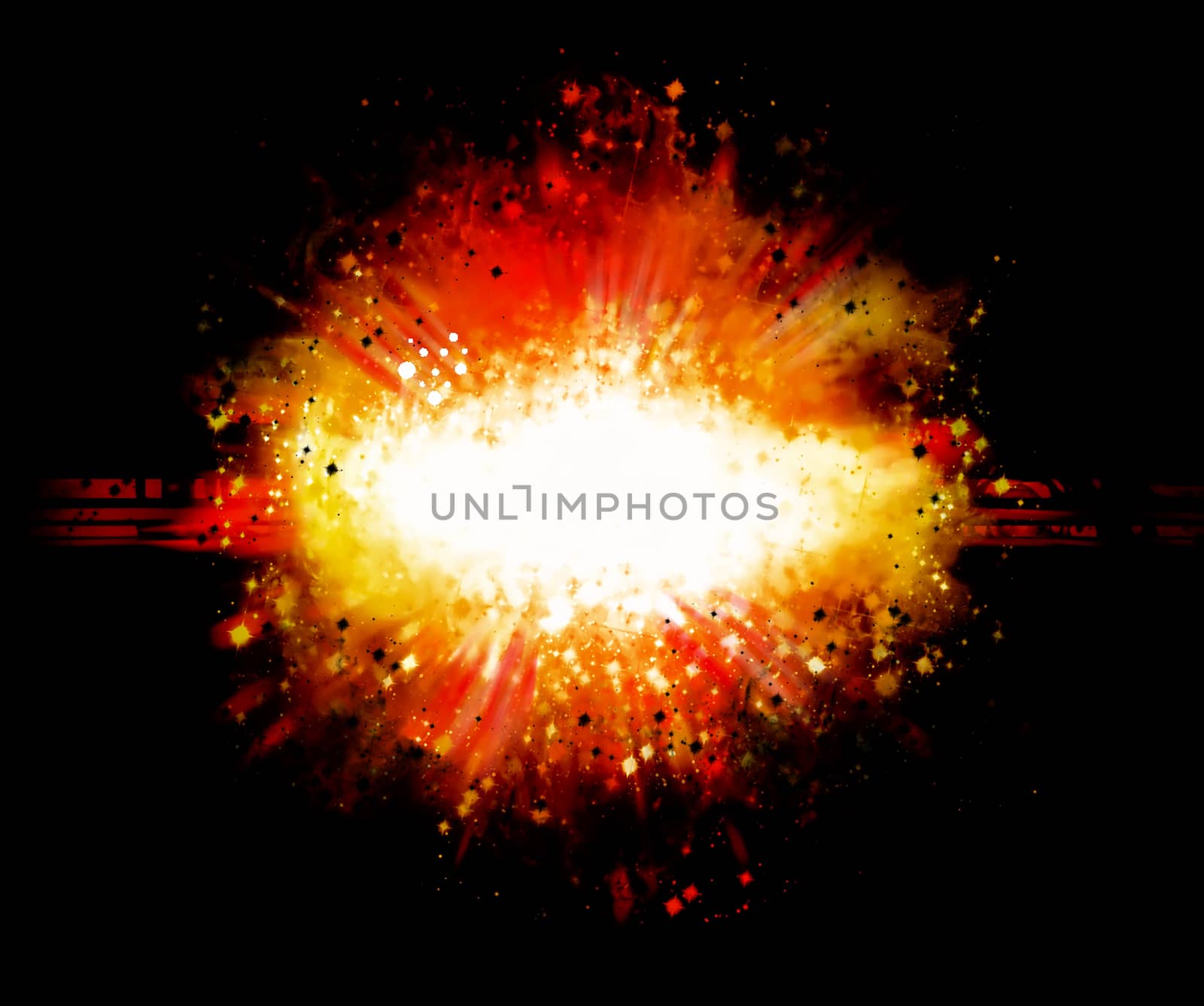 black abstract background with red flame explosion