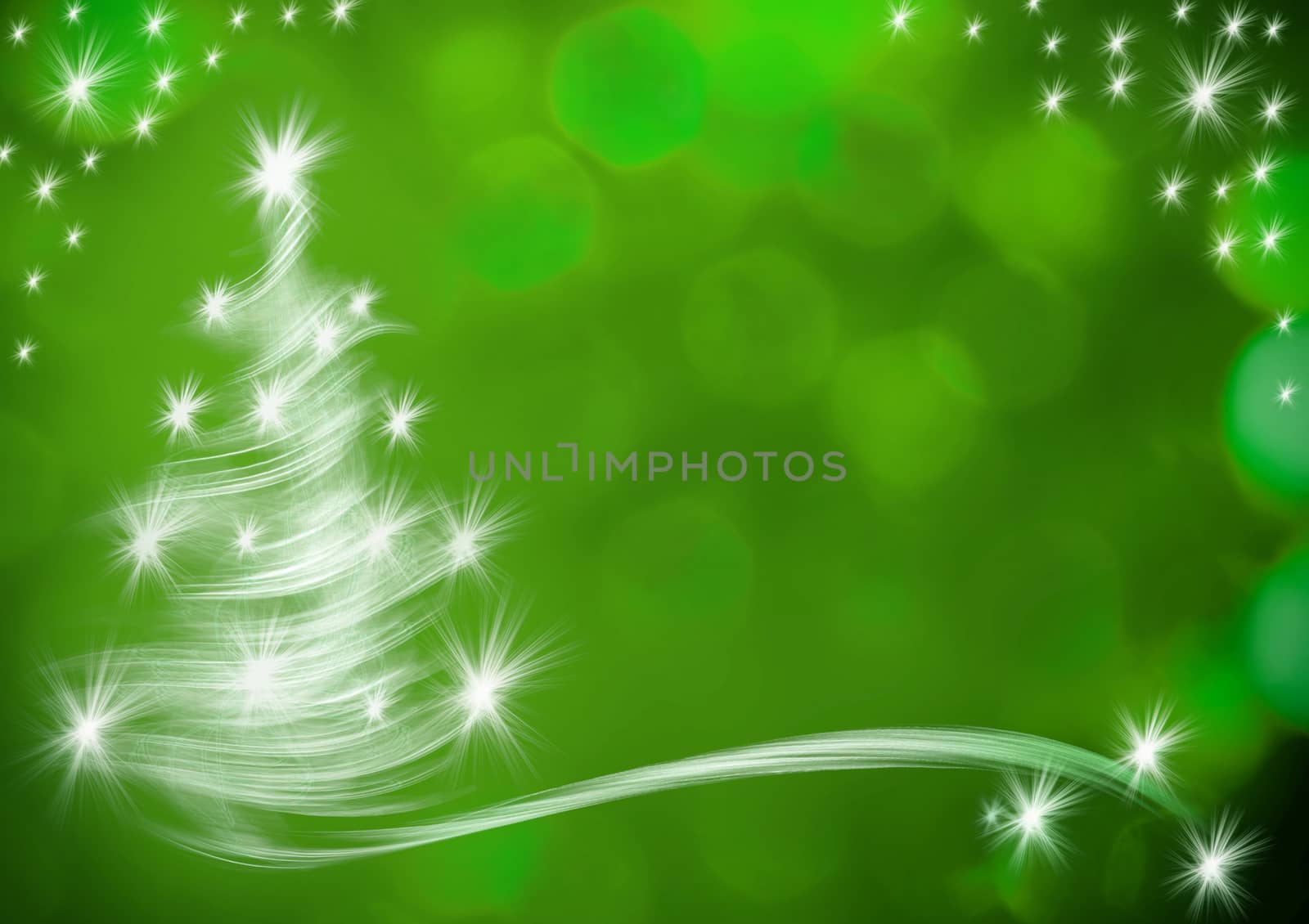 christmas background with tree and lights