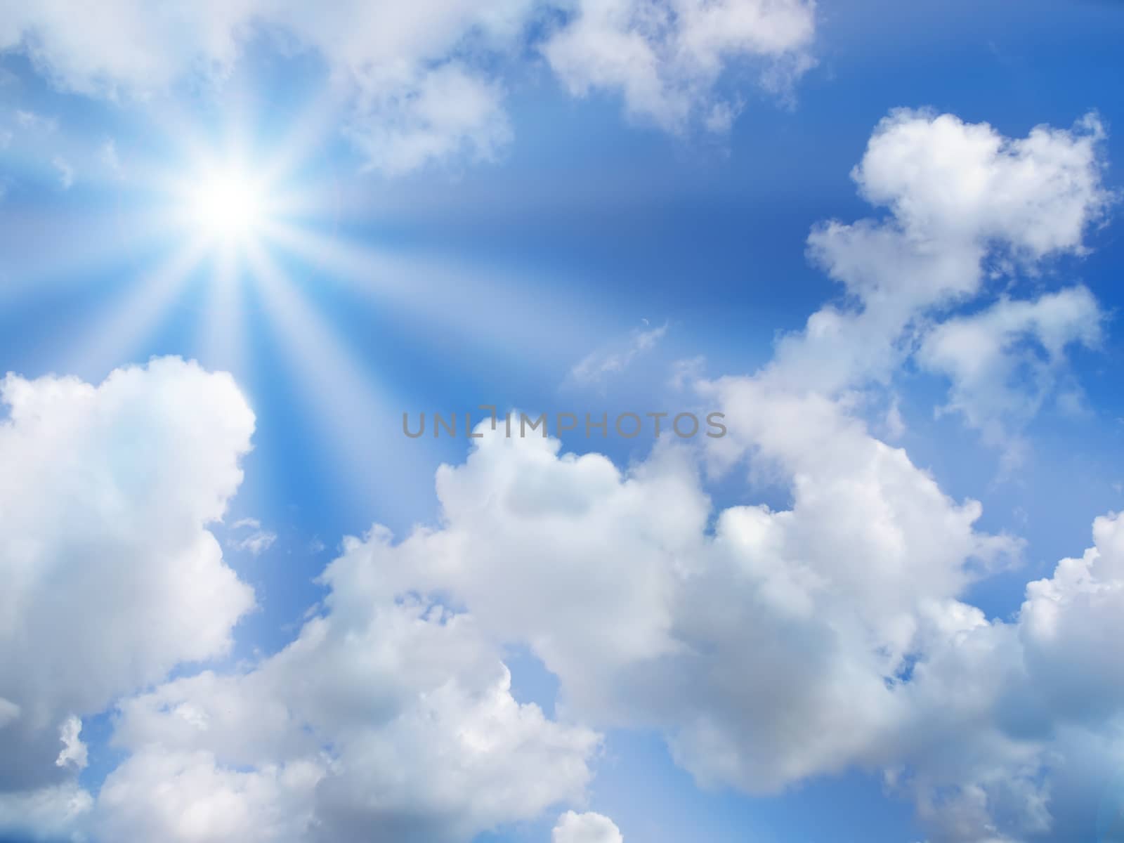 high quality sunny sky with clouds by sette