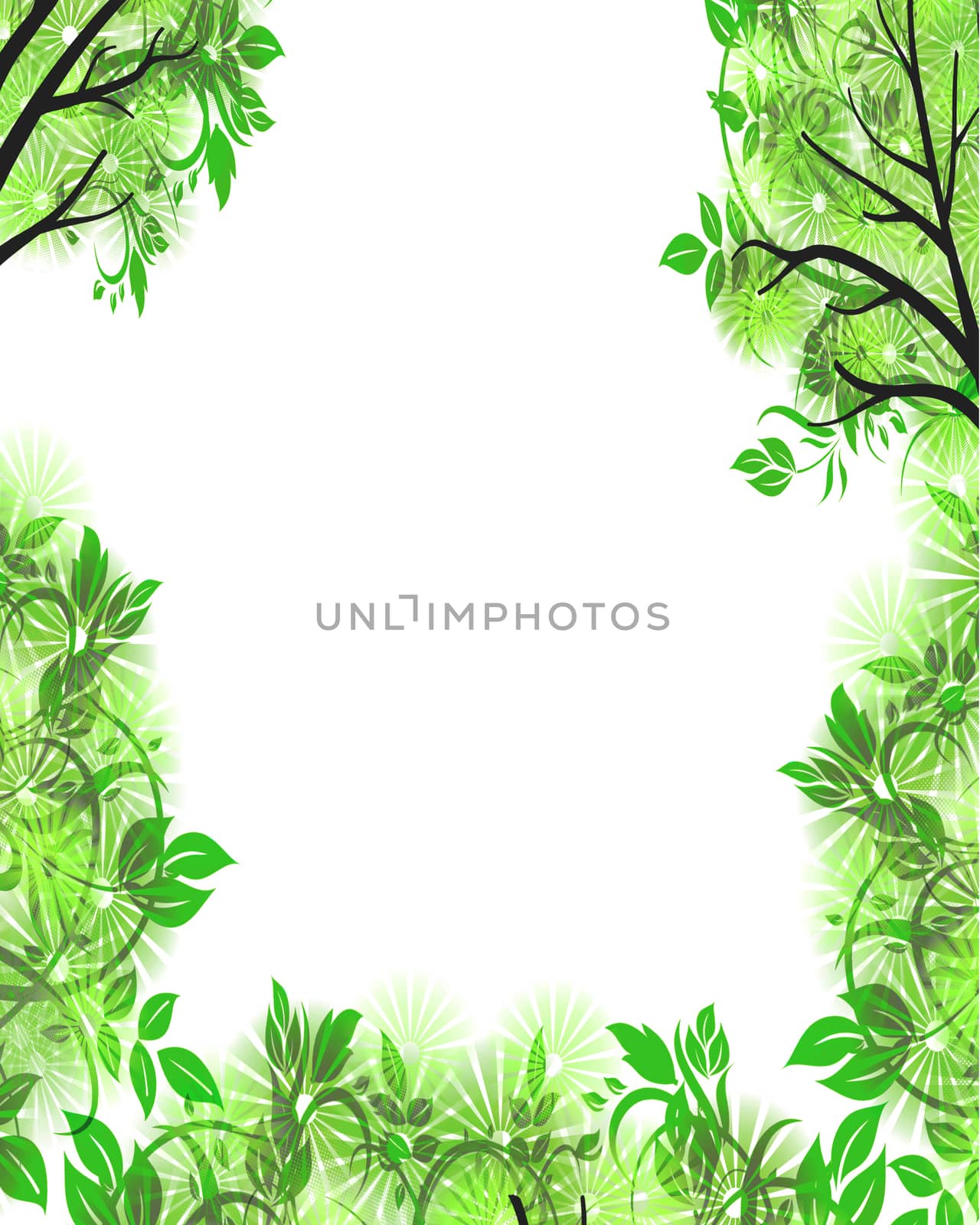 foliage frame with copyspace by sette