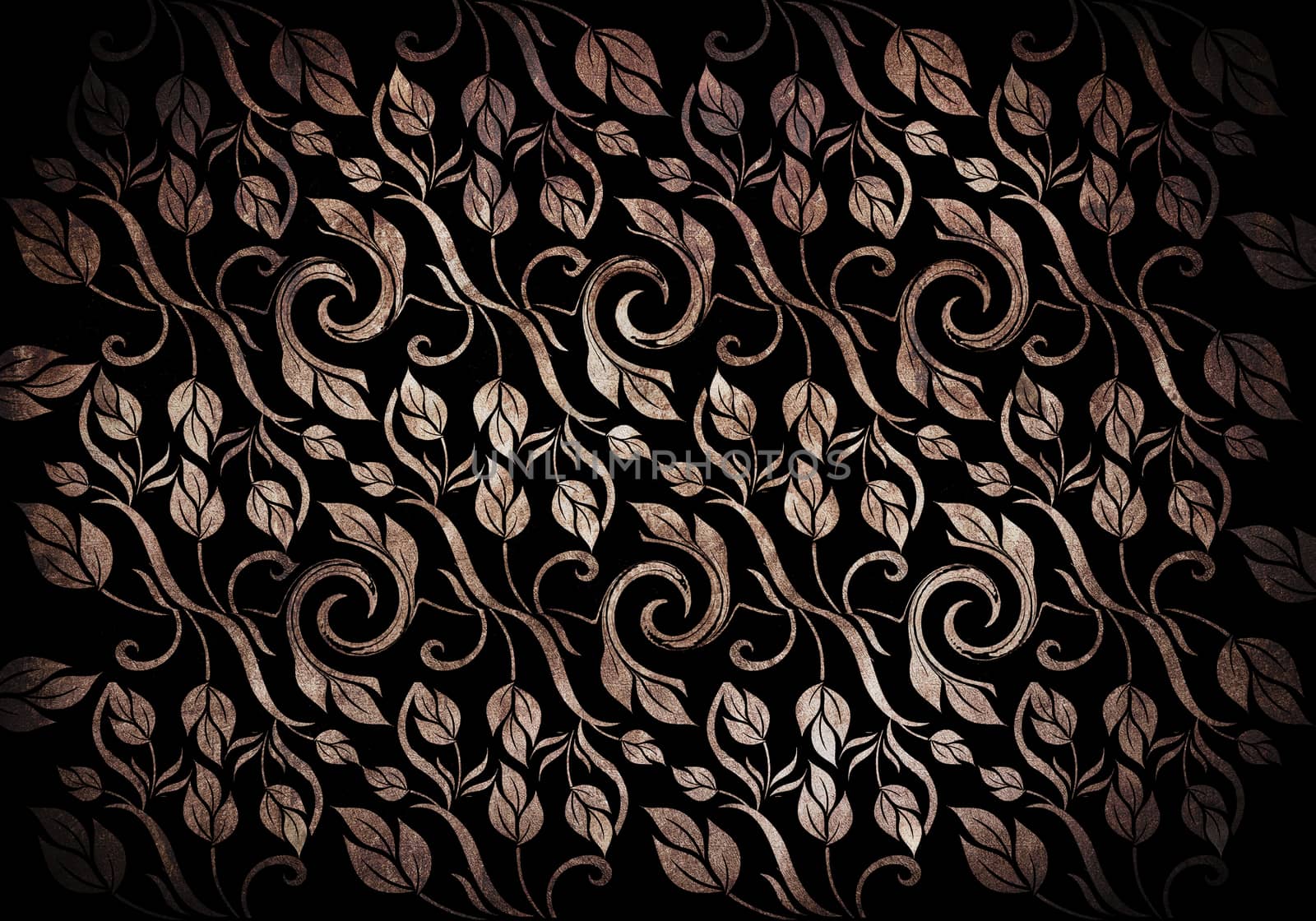 abstract background with brown floral pattern