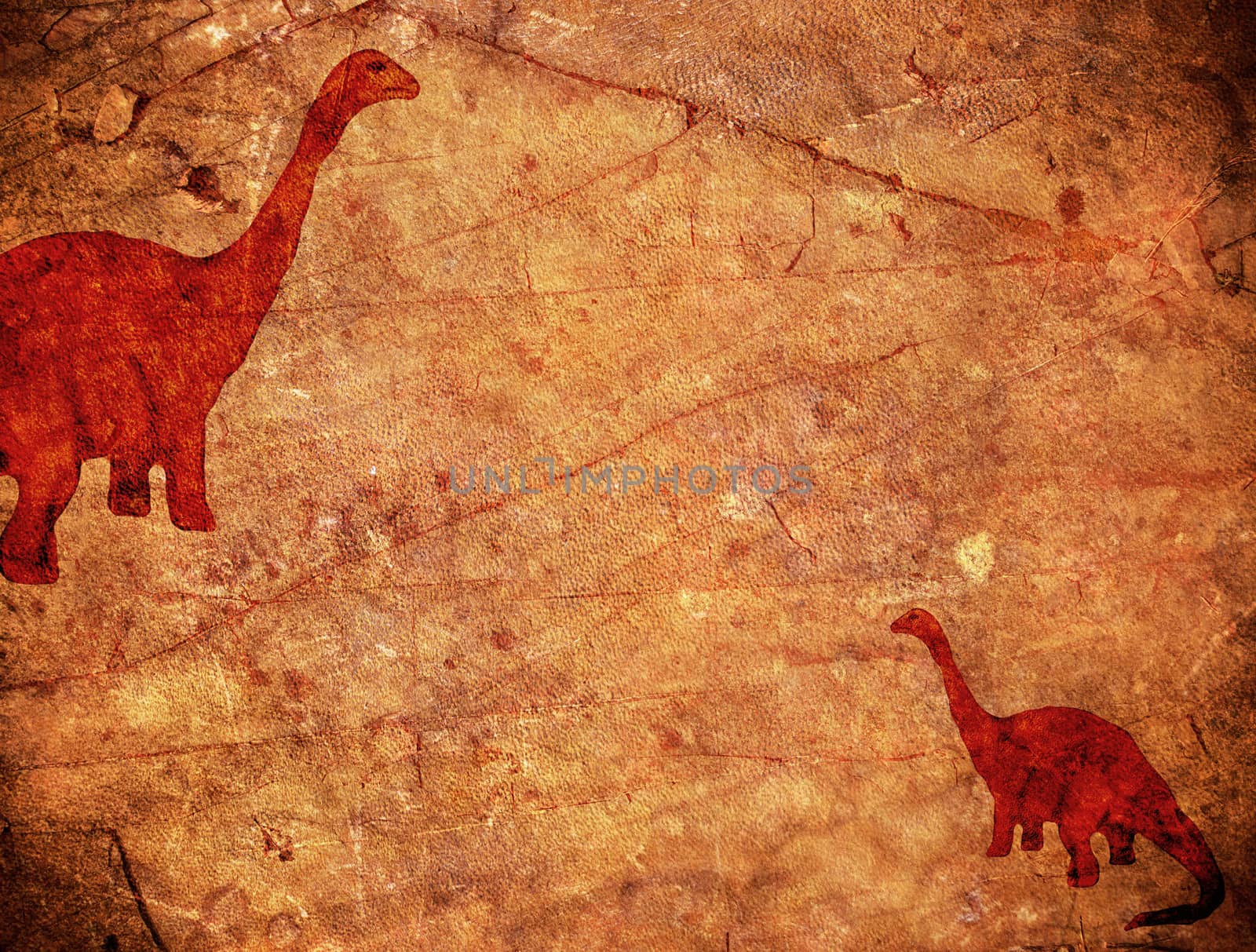 prehistoric background with dinosaur and copyspace by sette
