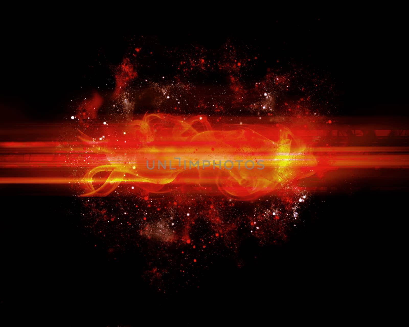 black abstract background with red flame explosion