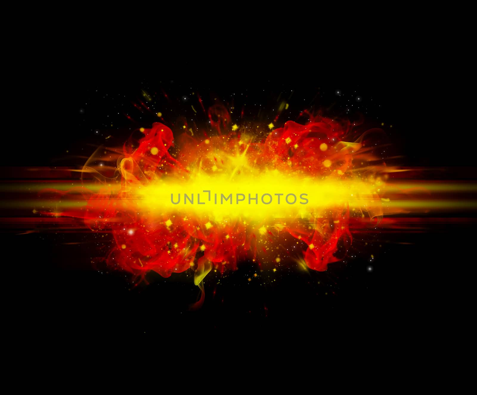 black abstract background with red flame explosion