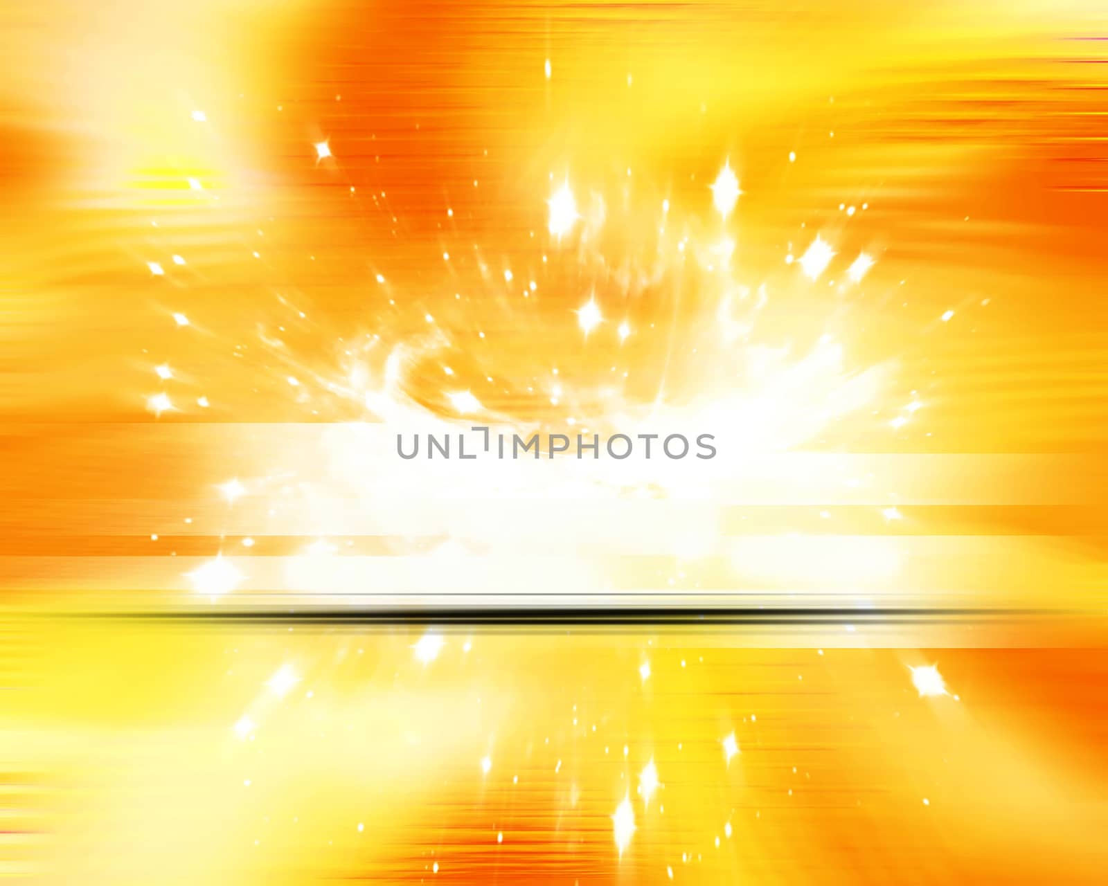yellow abstract background with explosion of light