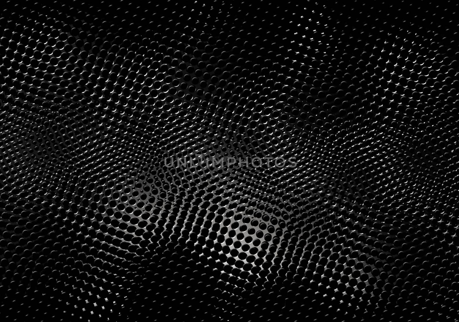 black abstract background with metal dots