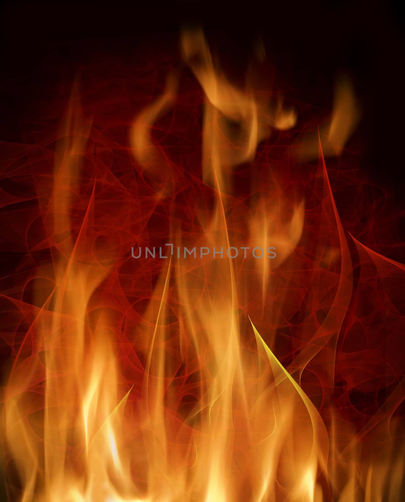 abstract background with burning flames
