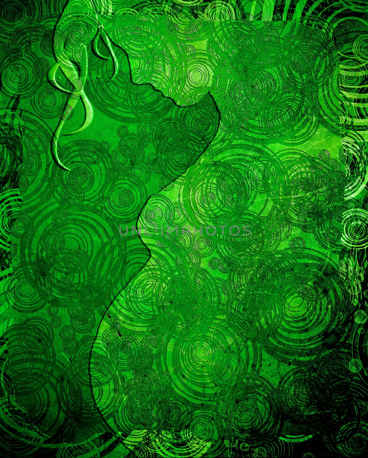 pregnant woman silouette green illustration