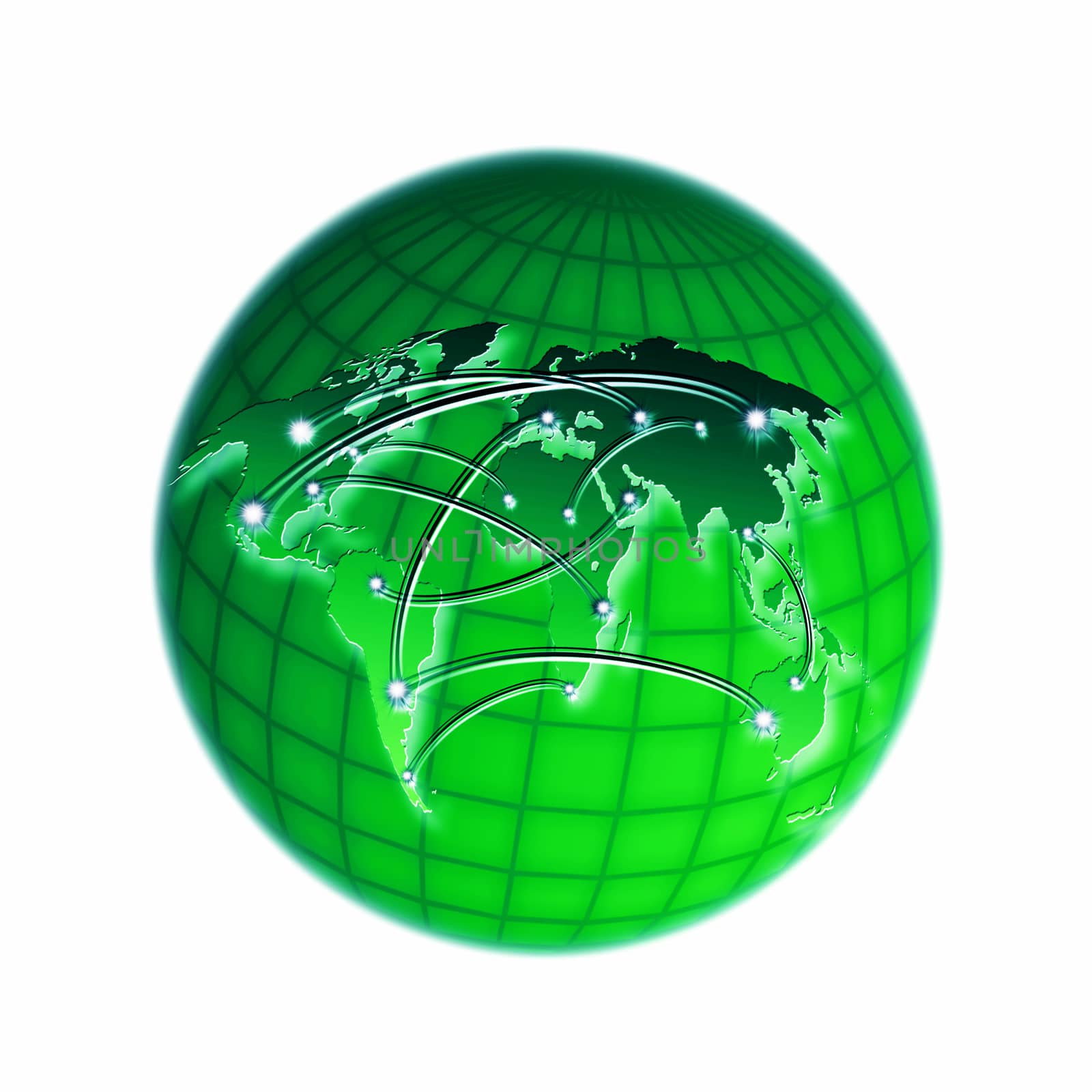 green interinterconnected world 