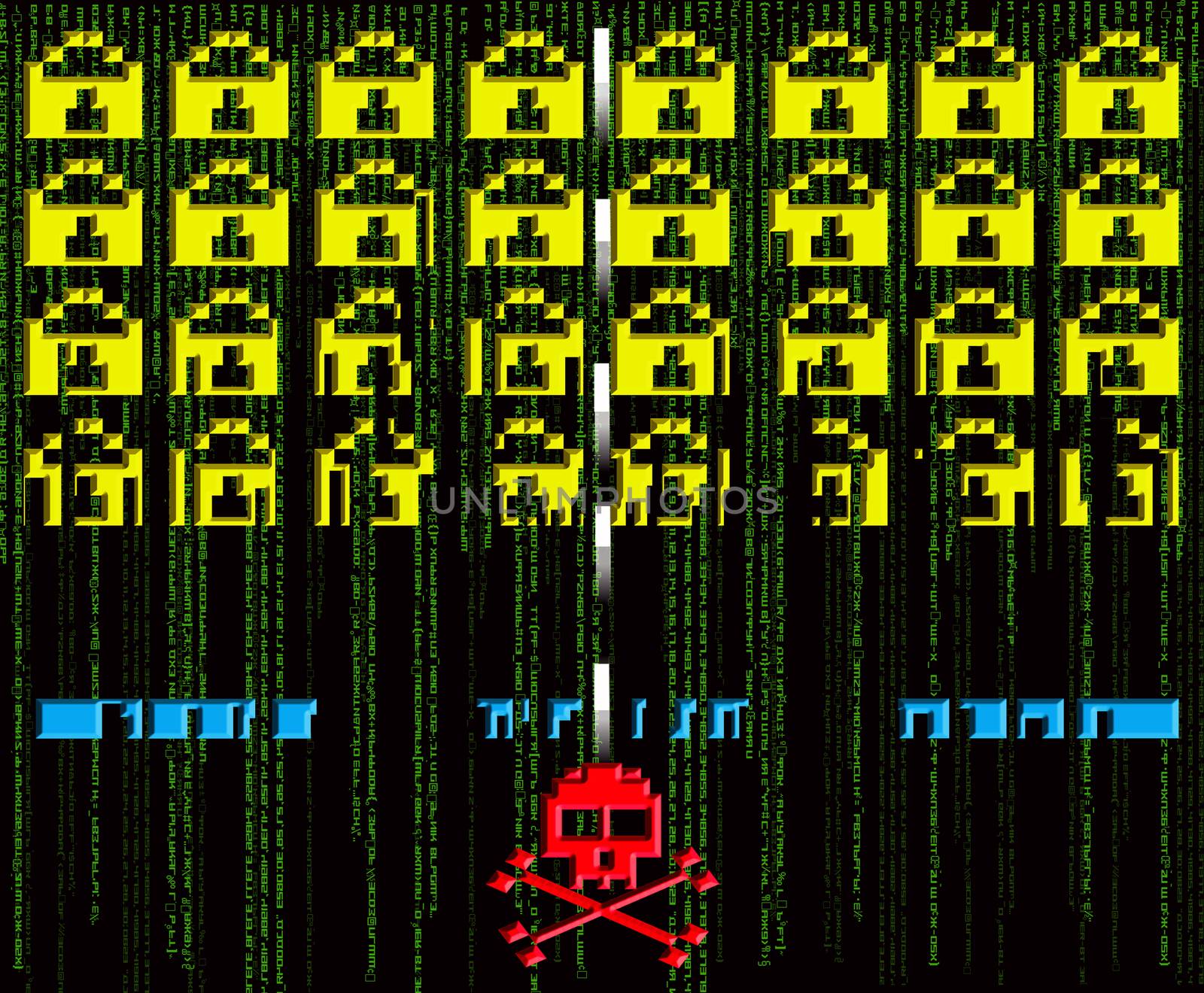 hacker attack  8-bit style by sette