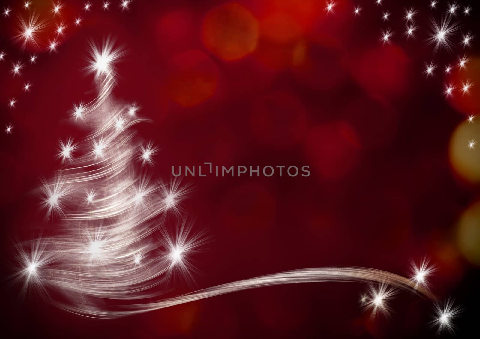 christmas background with tree and lights