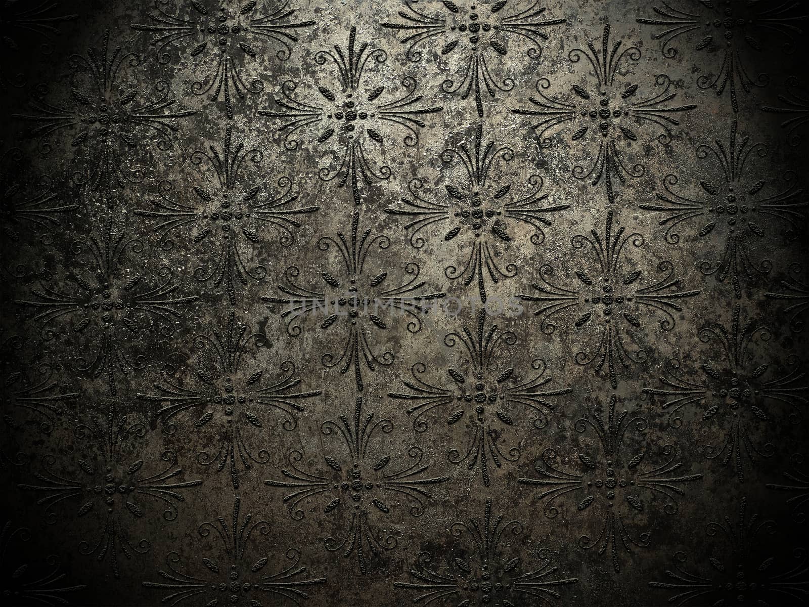 metal background with ornaments