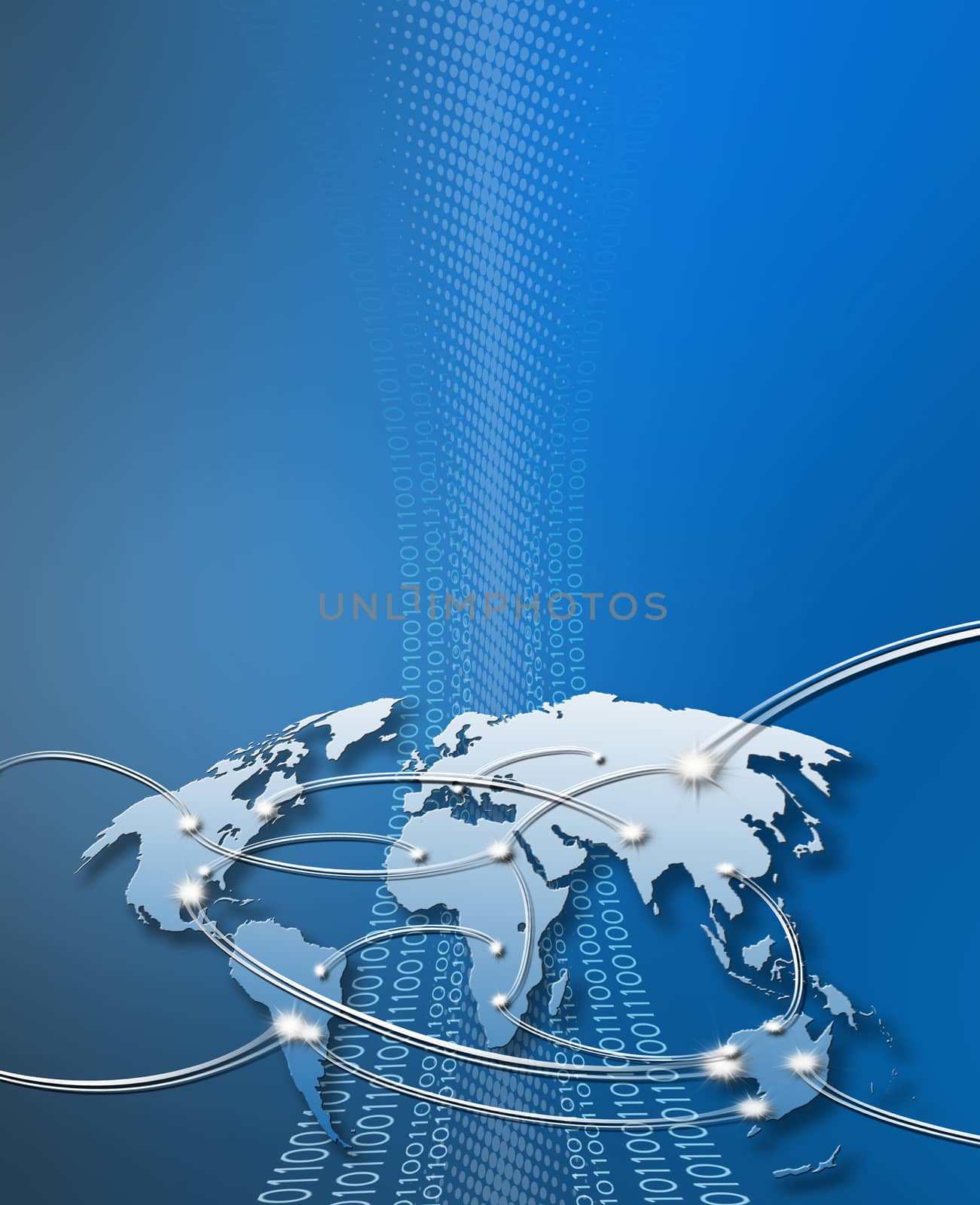 internet concept blue cover with copyspace
