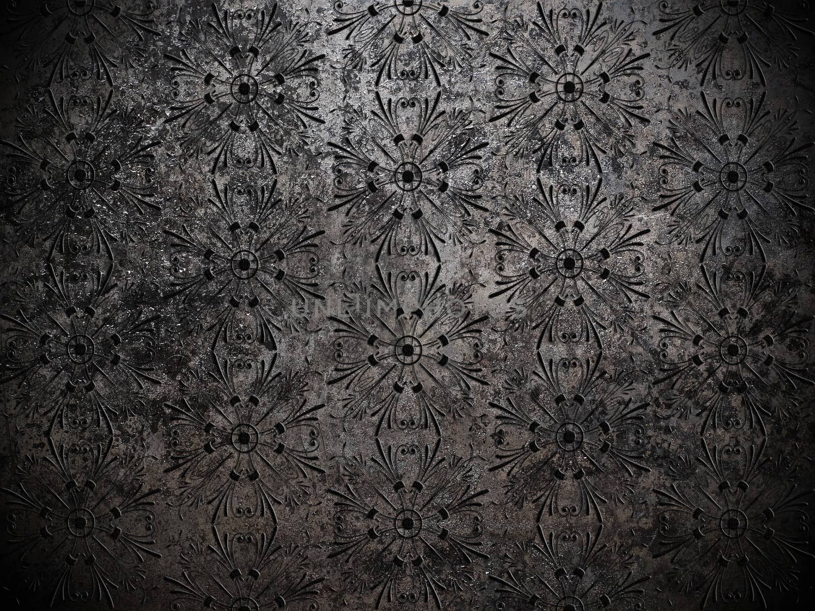 metal background with ornaments