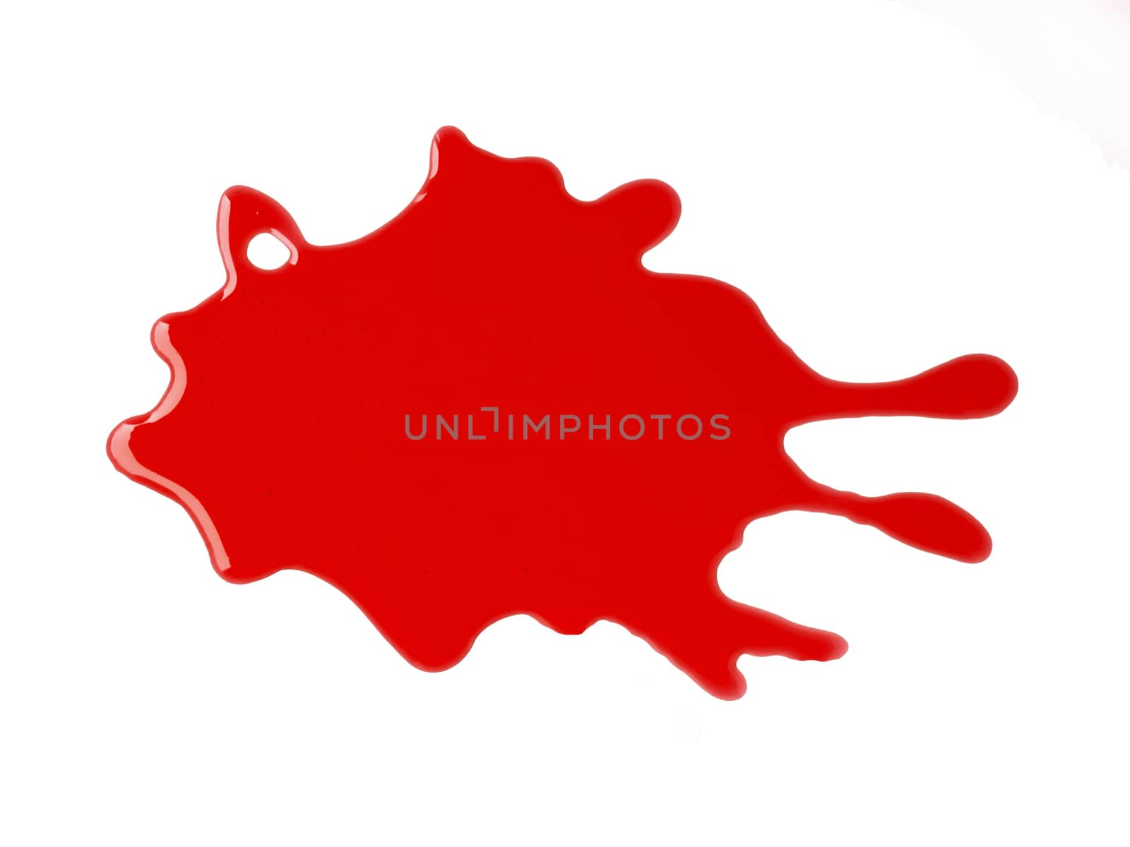 red stain isolated on white