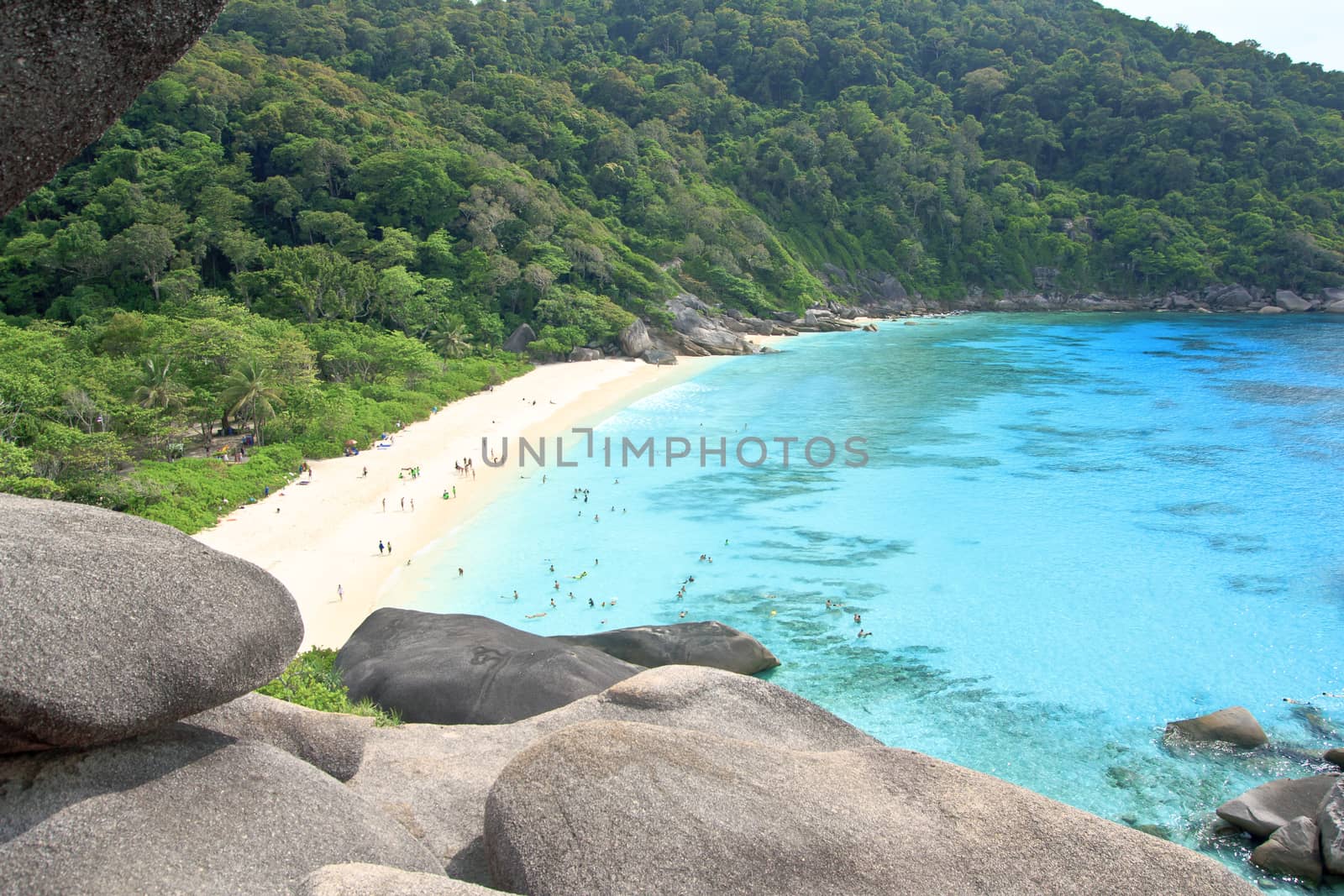 Beautiful sea landscape with tropical beach, Similan Island South of Thailand