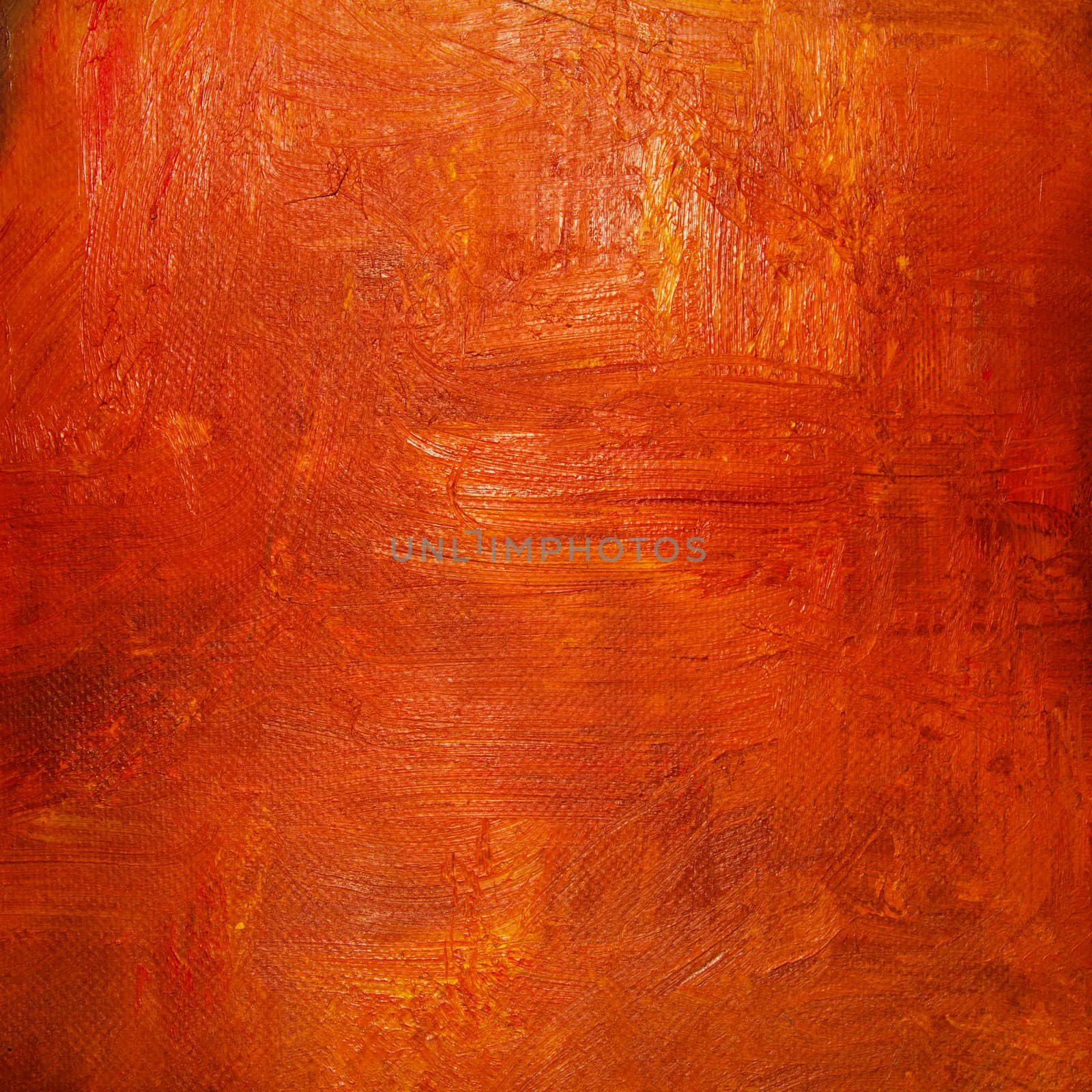 Orange color paint on grunge background 