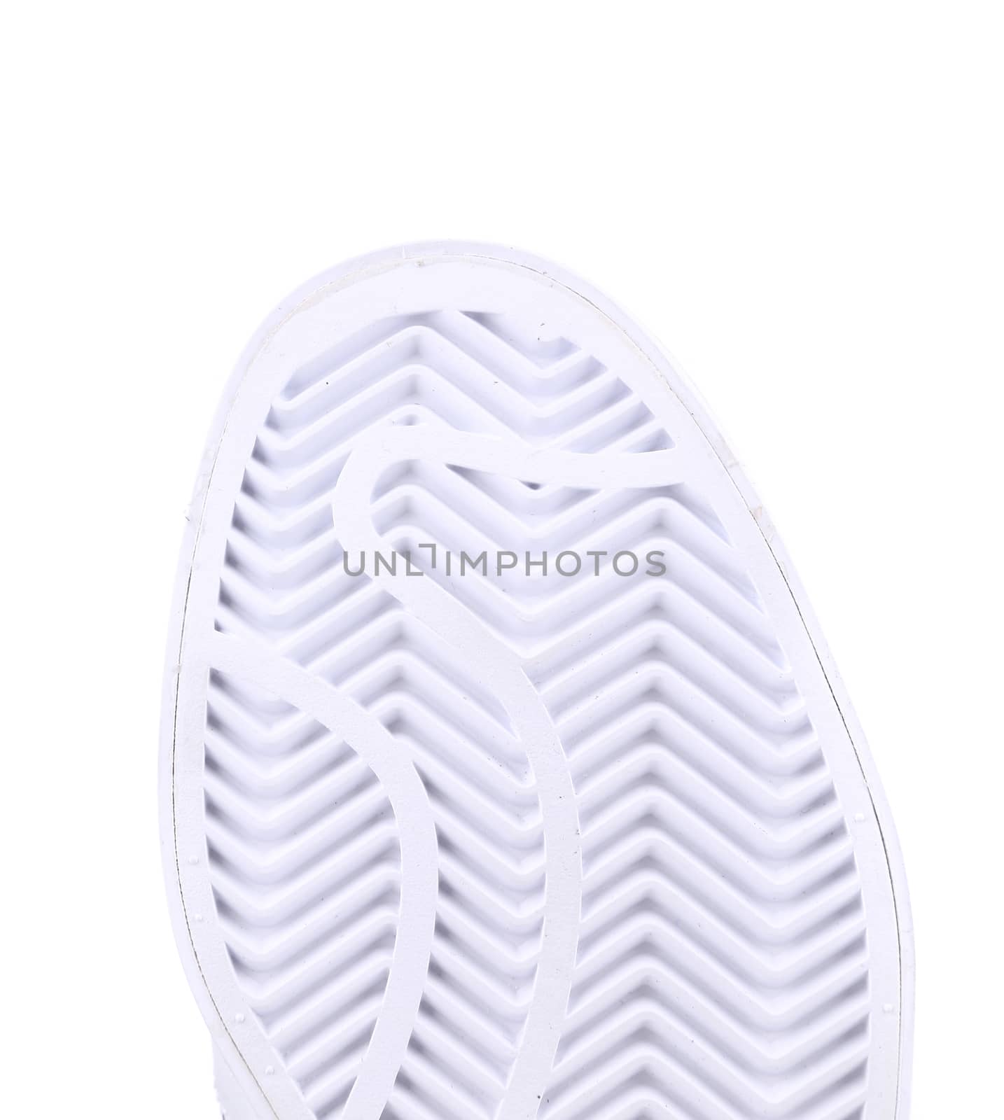 Sole of sneaker. Isolated on a white background.