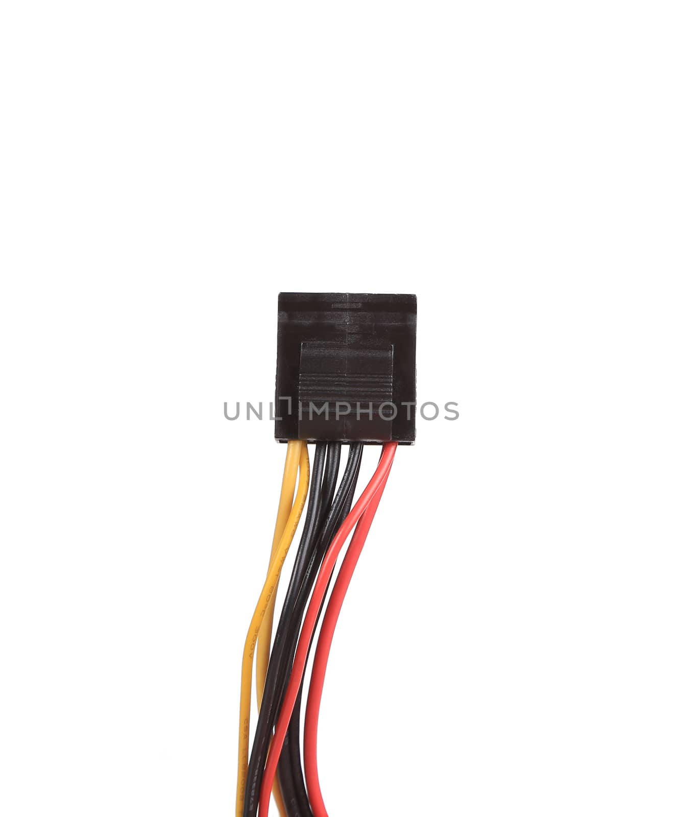 Computer connection plug. Isolated on a white background.