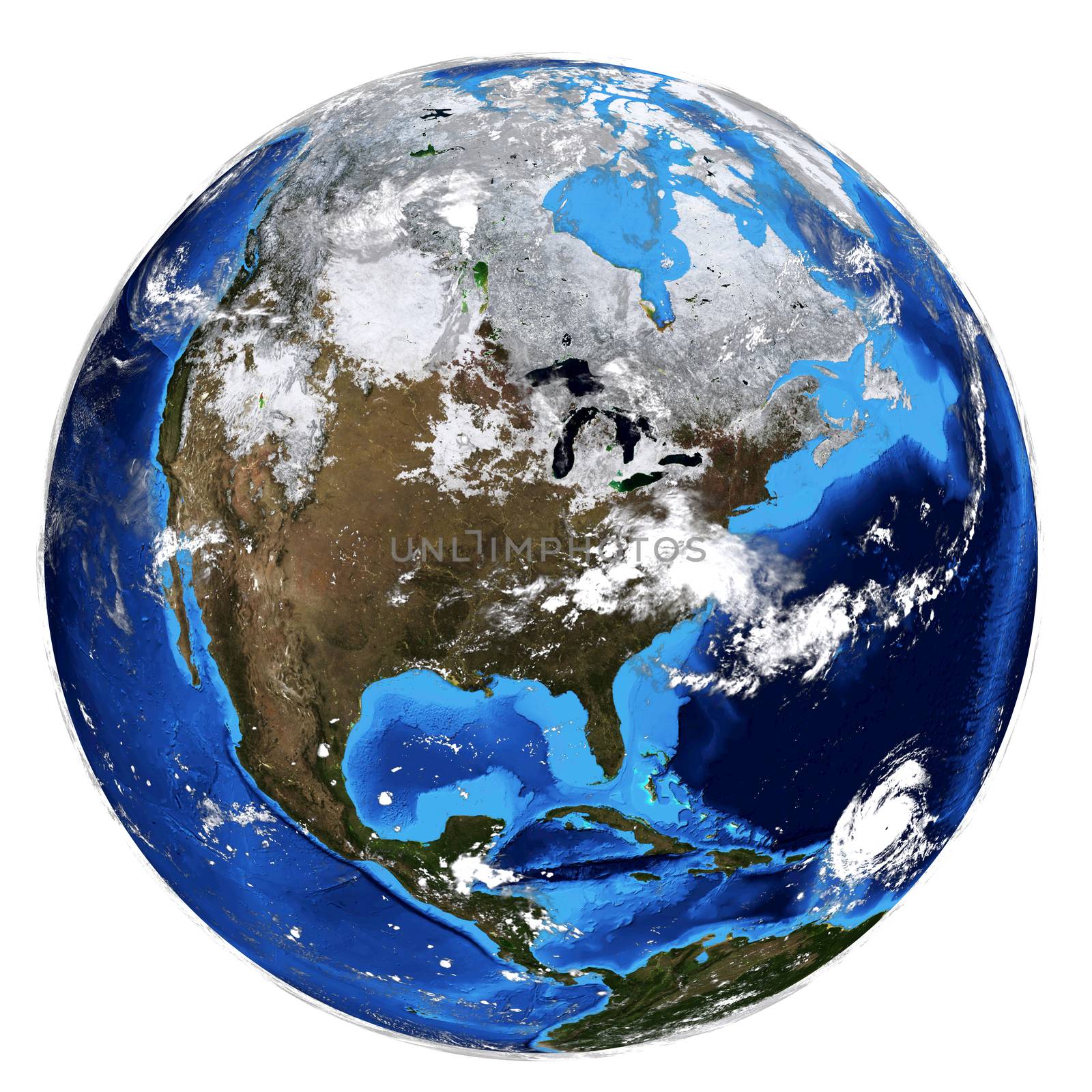 Photorealistic Earth. Elements of this image are furnished by NASA