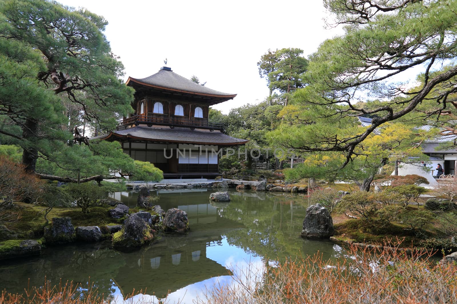Ginkaku-ji or Temple of the Silver Pavilion, in the historic city of Kyoto in Japan.