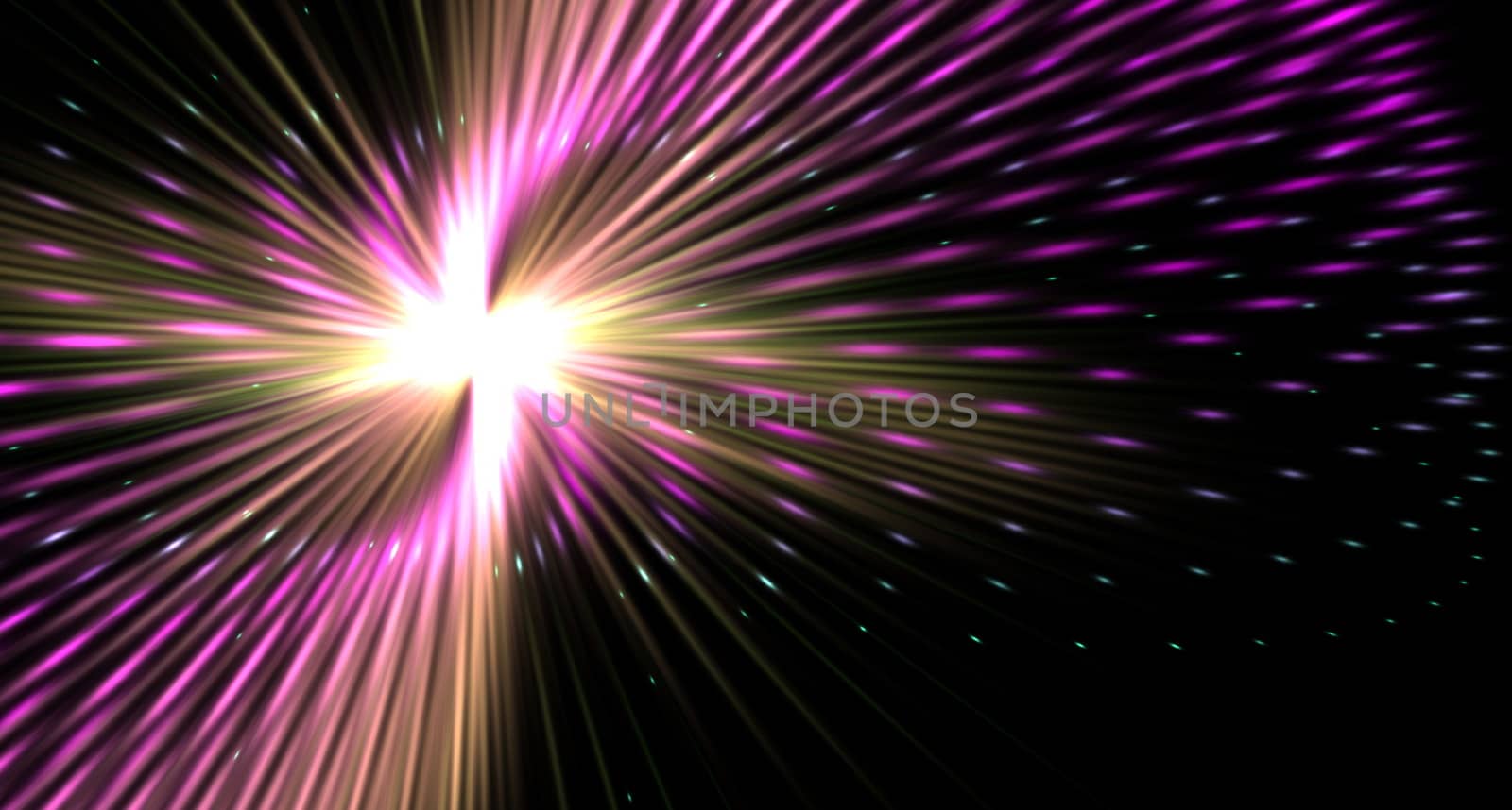 Colorful ray background, with scattered light.