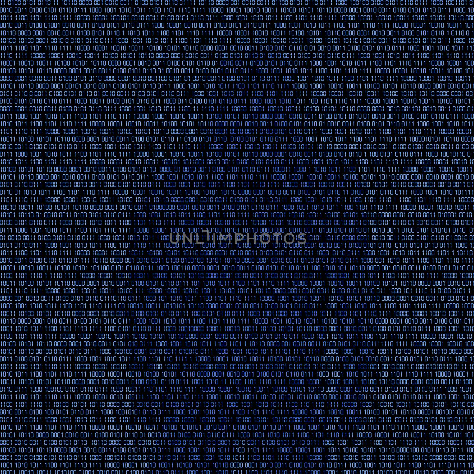 Hackey in Silhouette and Binary codes background