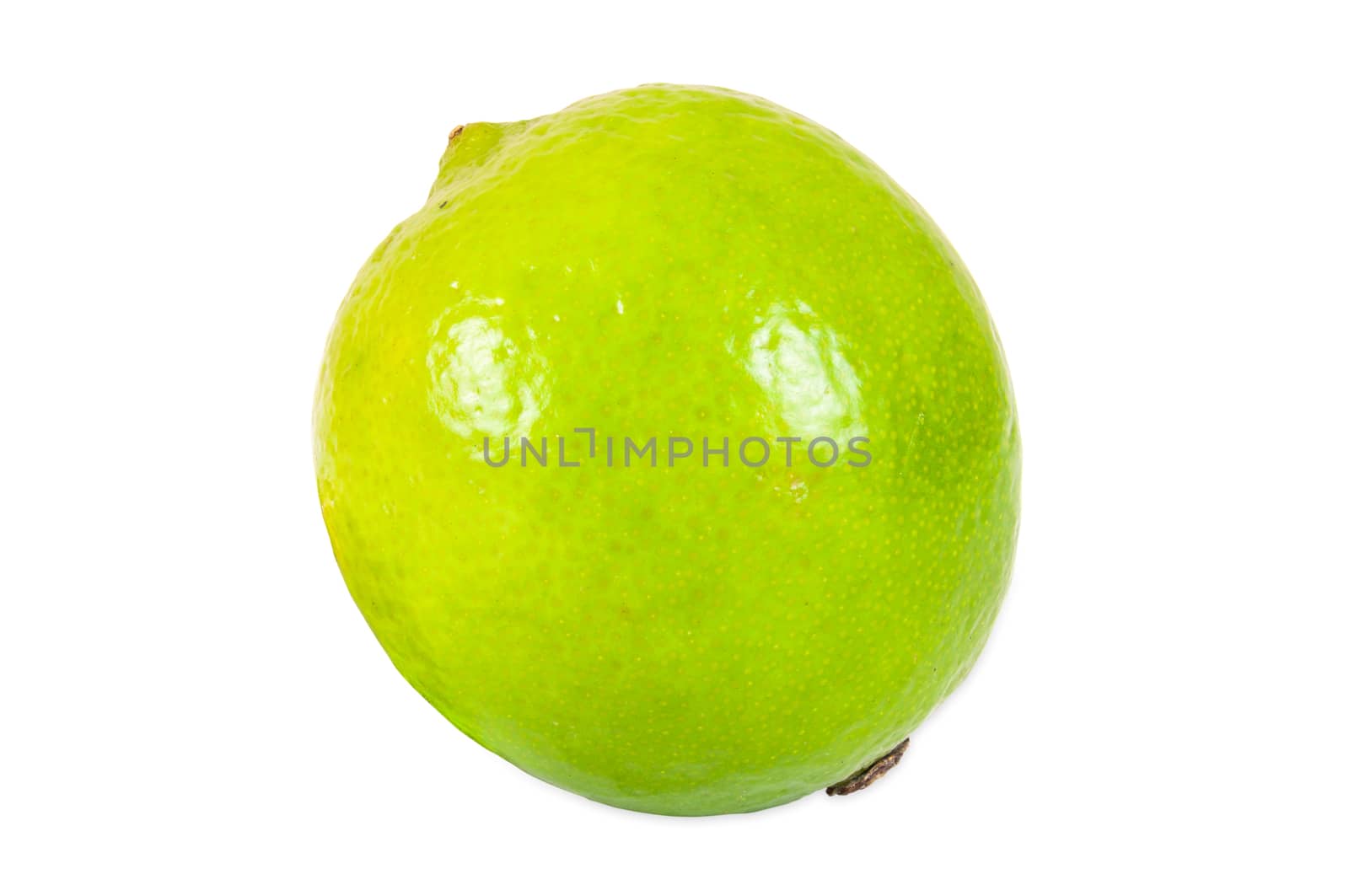 Lime fruit isolated on white background with clipping path