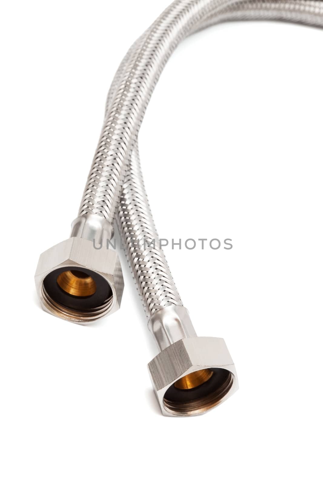 Two water hose on a white background