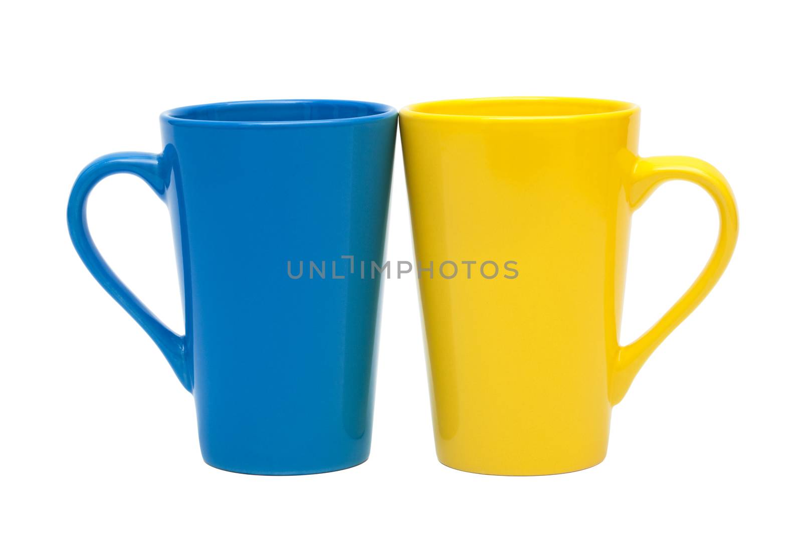 yellow and blue mug by terex